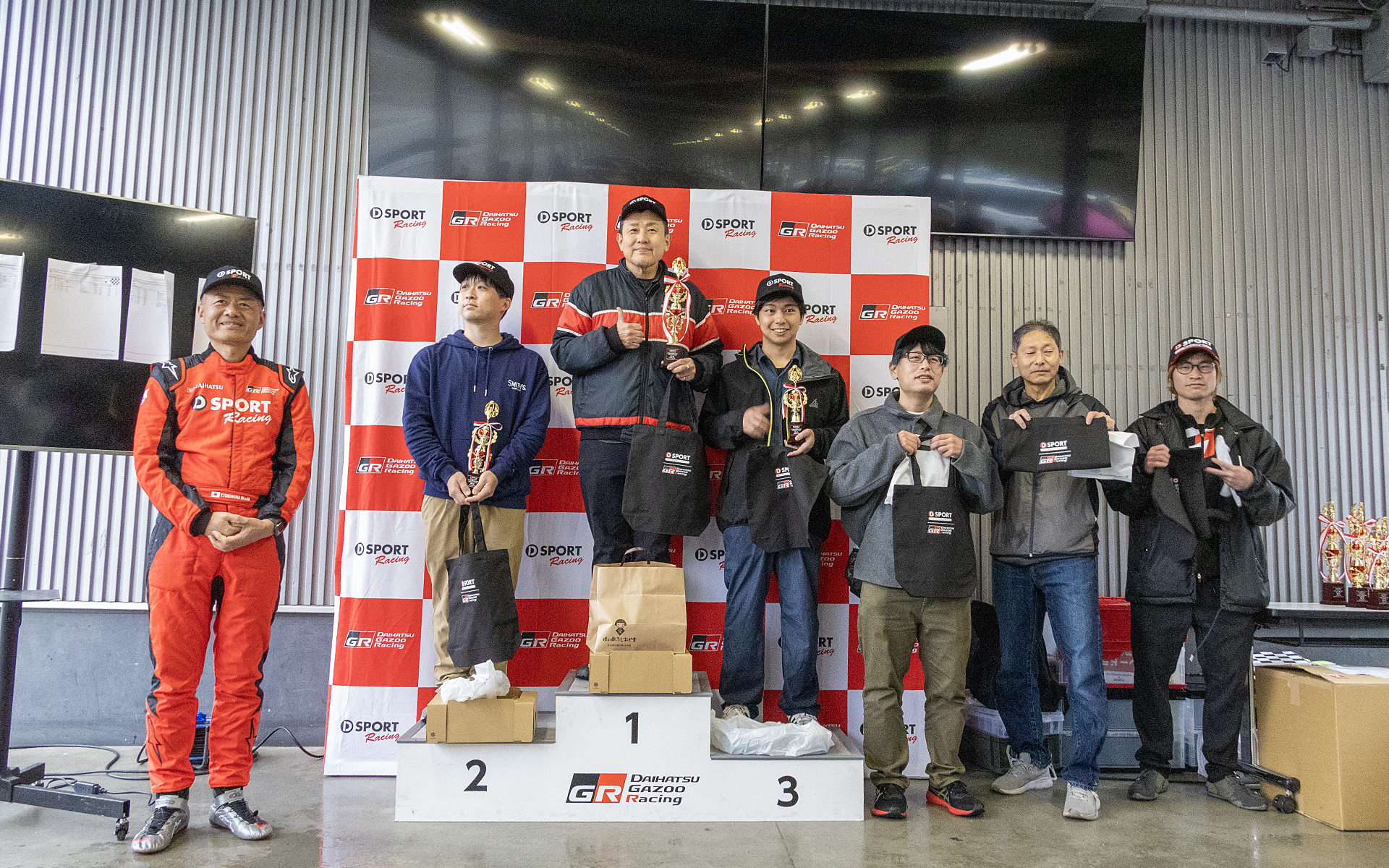 ターボクラス表彰式。5位まで表彰された