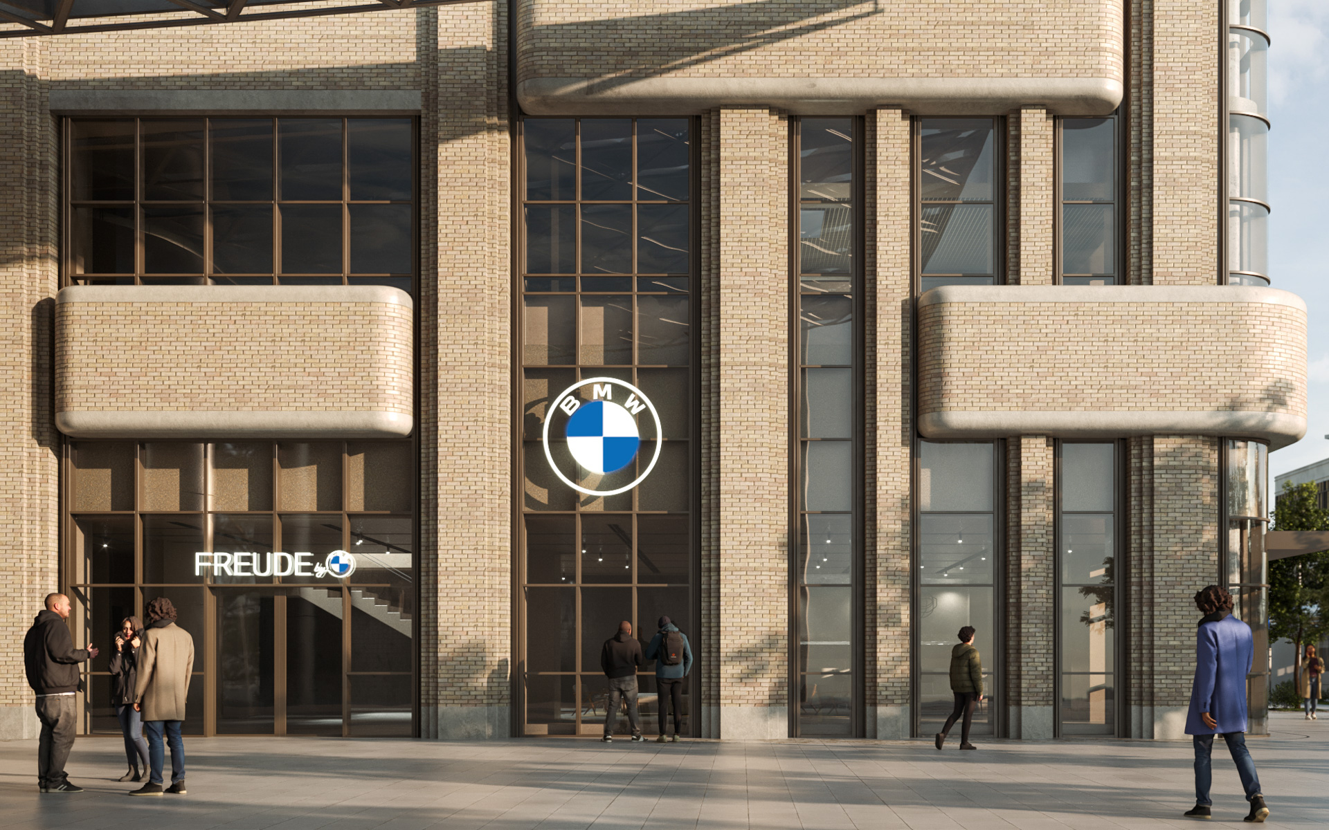 FREUDE by BMWは1階が439m<sup>2</sup>、2階が421m<sup>2</sup>の床面積を持つ