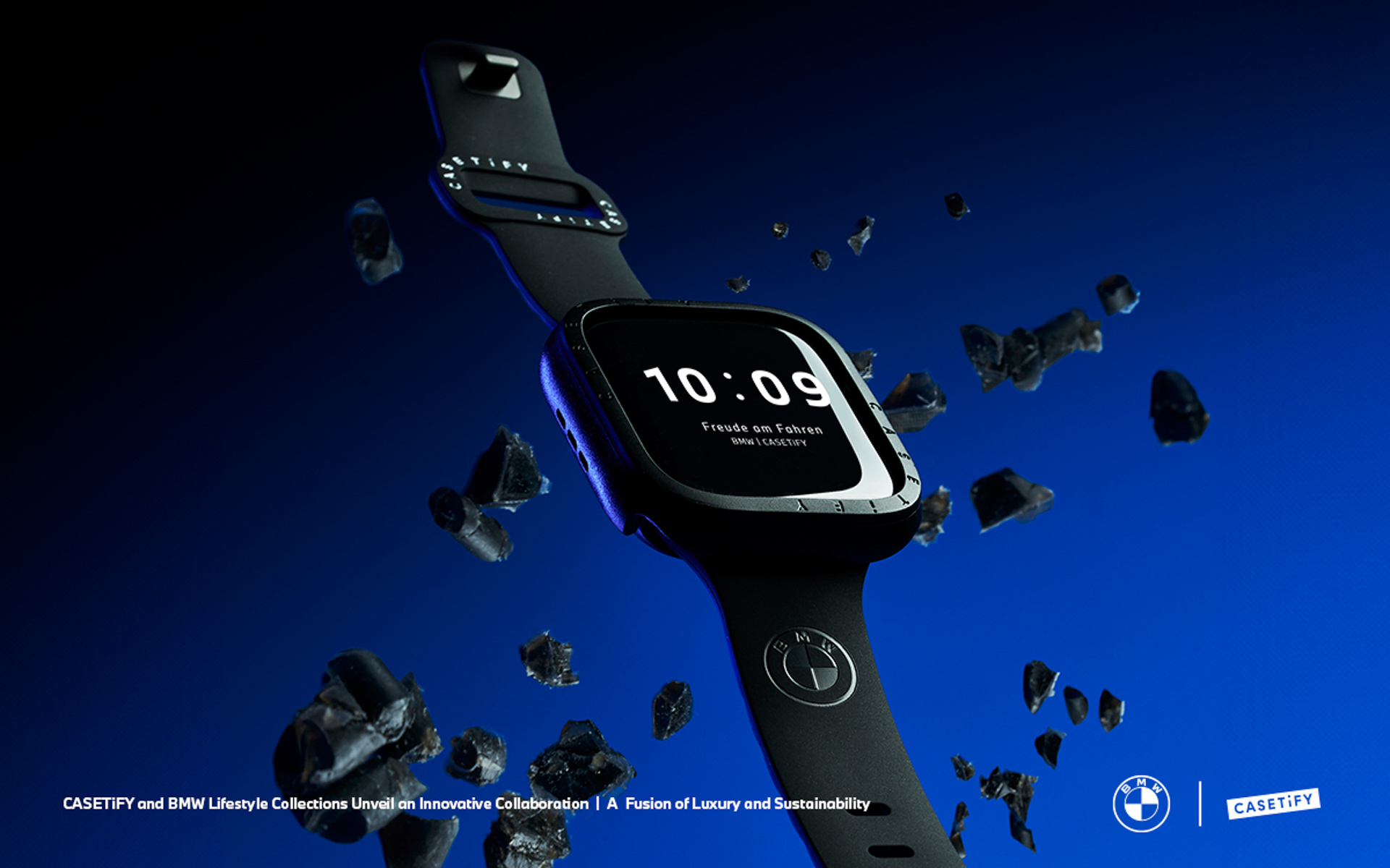 BMWの窓に使われていたゴムを再利用したウォッチバンド