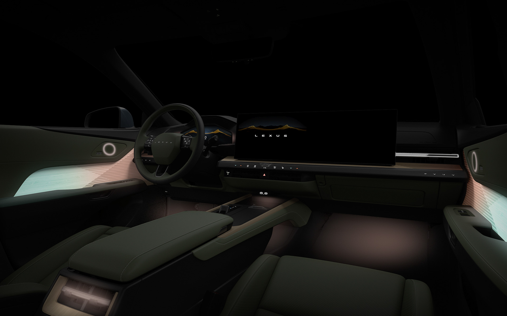 すべての乗員に自宅のリビングルームのようにくつろげる空間を提供する「Sensory Concierge （センサリーコンシェルジュ）」は、空間と演出で魅了する世界観「パフォーミングアーツ」をコンセプトに、レクサス独自の体験価値を追求。イルミネーション、音楽、マルチメディア動画、空調、シートバックとシートクッションに内蔵するエアブラダーが大腿部から背中までを押圧するリラクゼーション機能や、ヒーターが連動して乗員の気持ちに寄り添う3つのモードで、乗員をリラックスさせたり、高揚させたりする車内空間を提供する