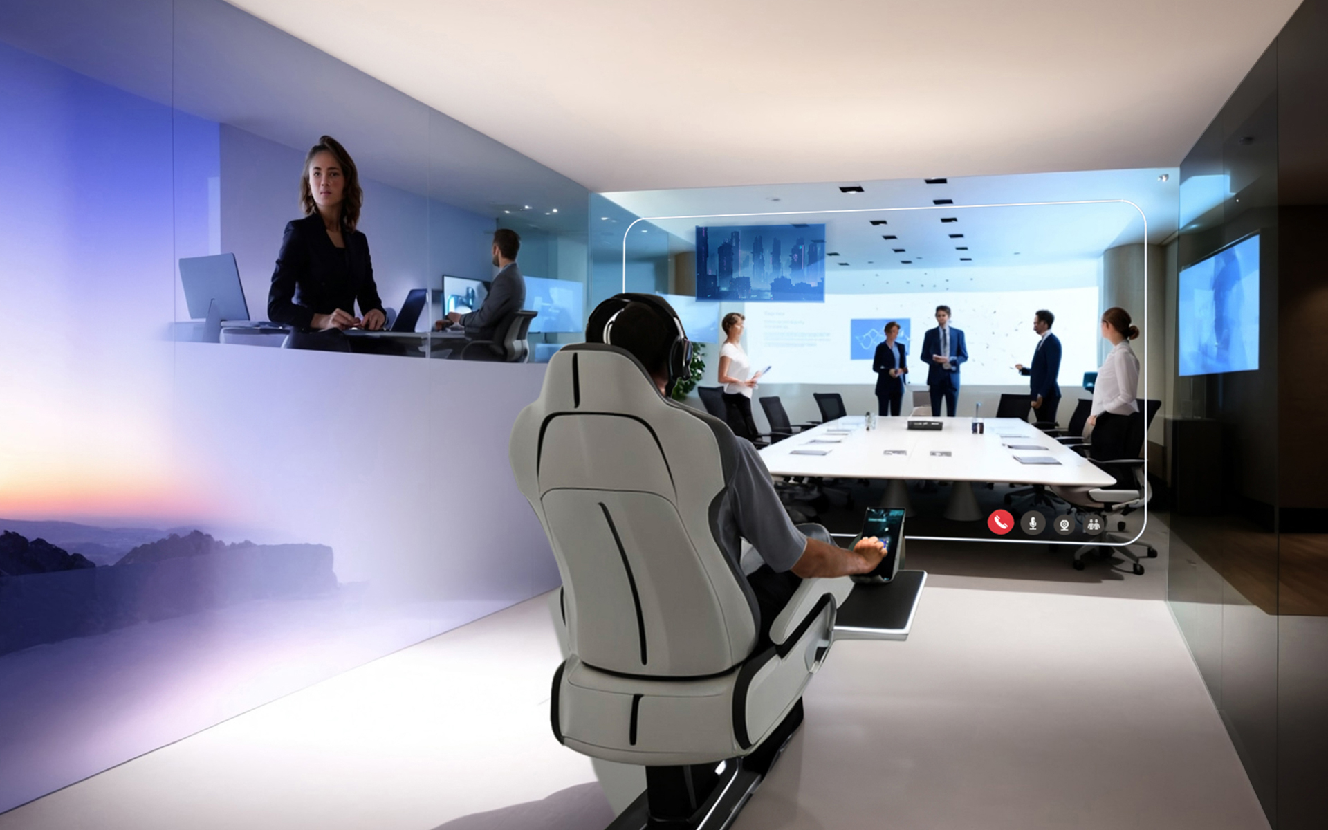 同じ空間ながらまったく異なる世界を体感できると想定している