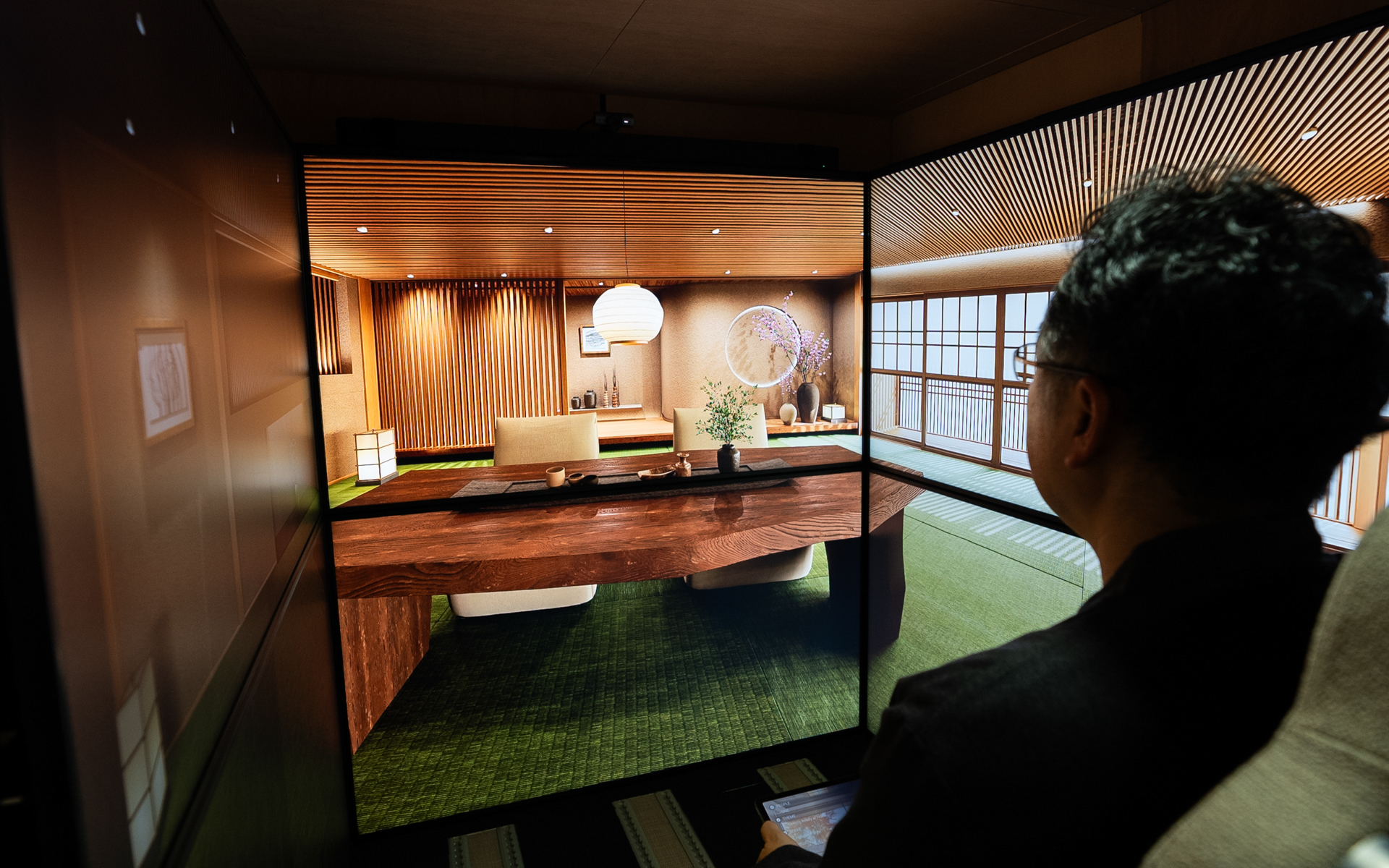 シミュレーションルームの中にいながら別の空間を体験