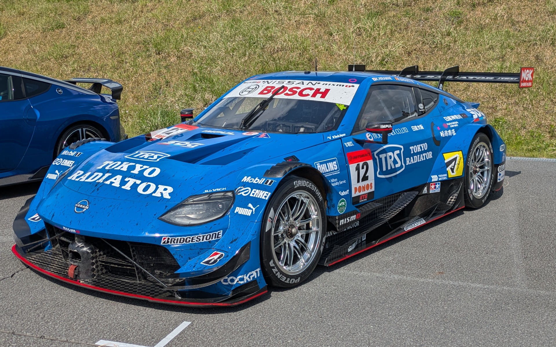 イベントの前日に決勝レースが行なわれ、実際に走行していたSUPER GTマシンはあえてレース後に洗車せず、汚れたボディのままで展示。レースの激しさを感じ取れる展示となっていた