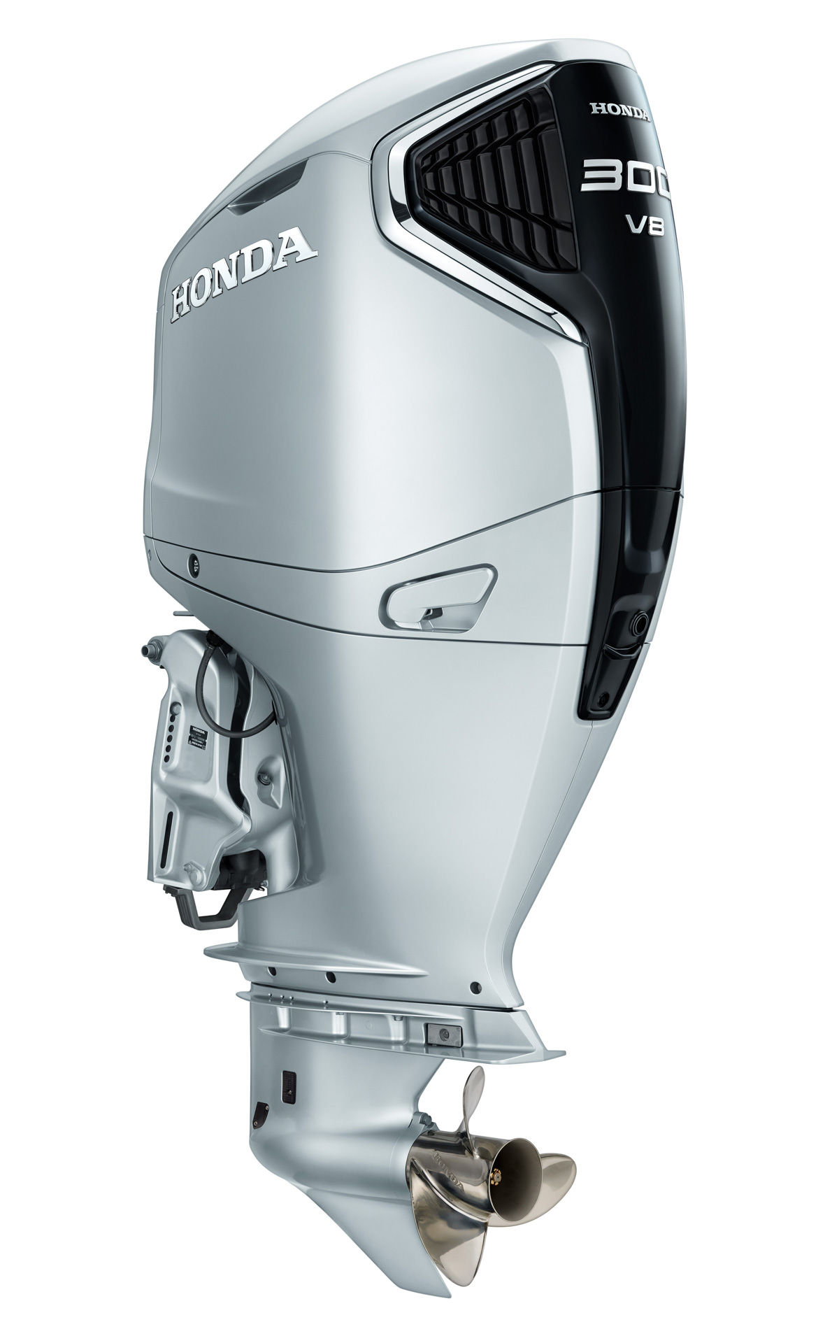 新型大型船外機「BF300」：アクアマリンシルバーメタリック