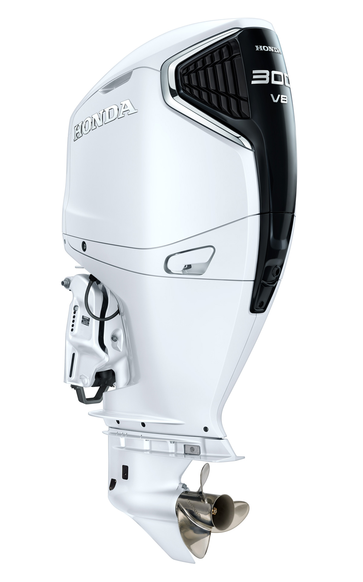 新型大型船外機「BF300」：グランプリホワイト