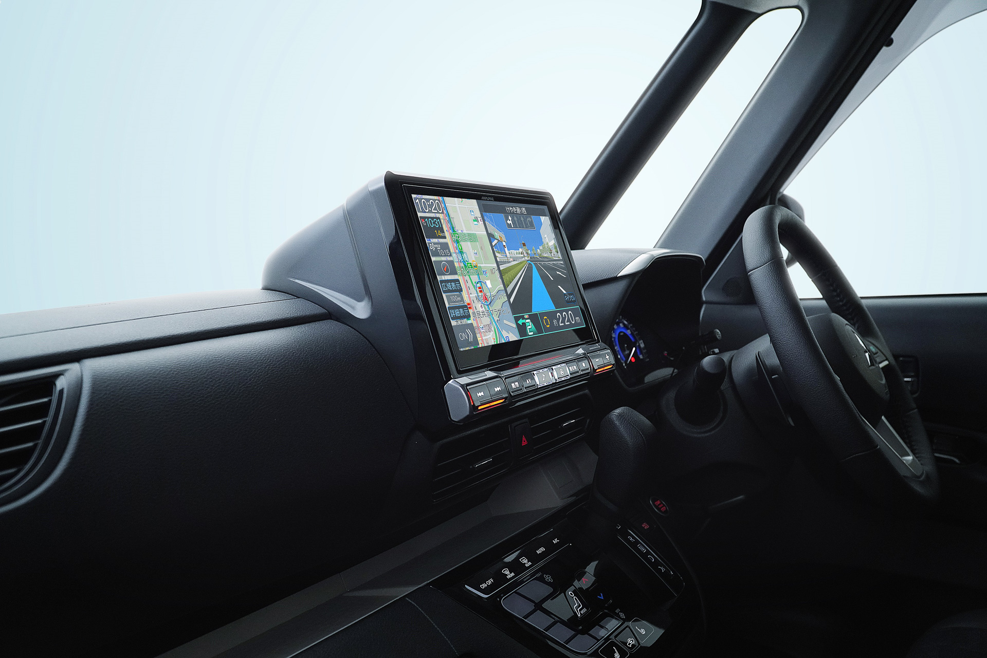 デリカミニのインテリアに合わせたデザインを採用する