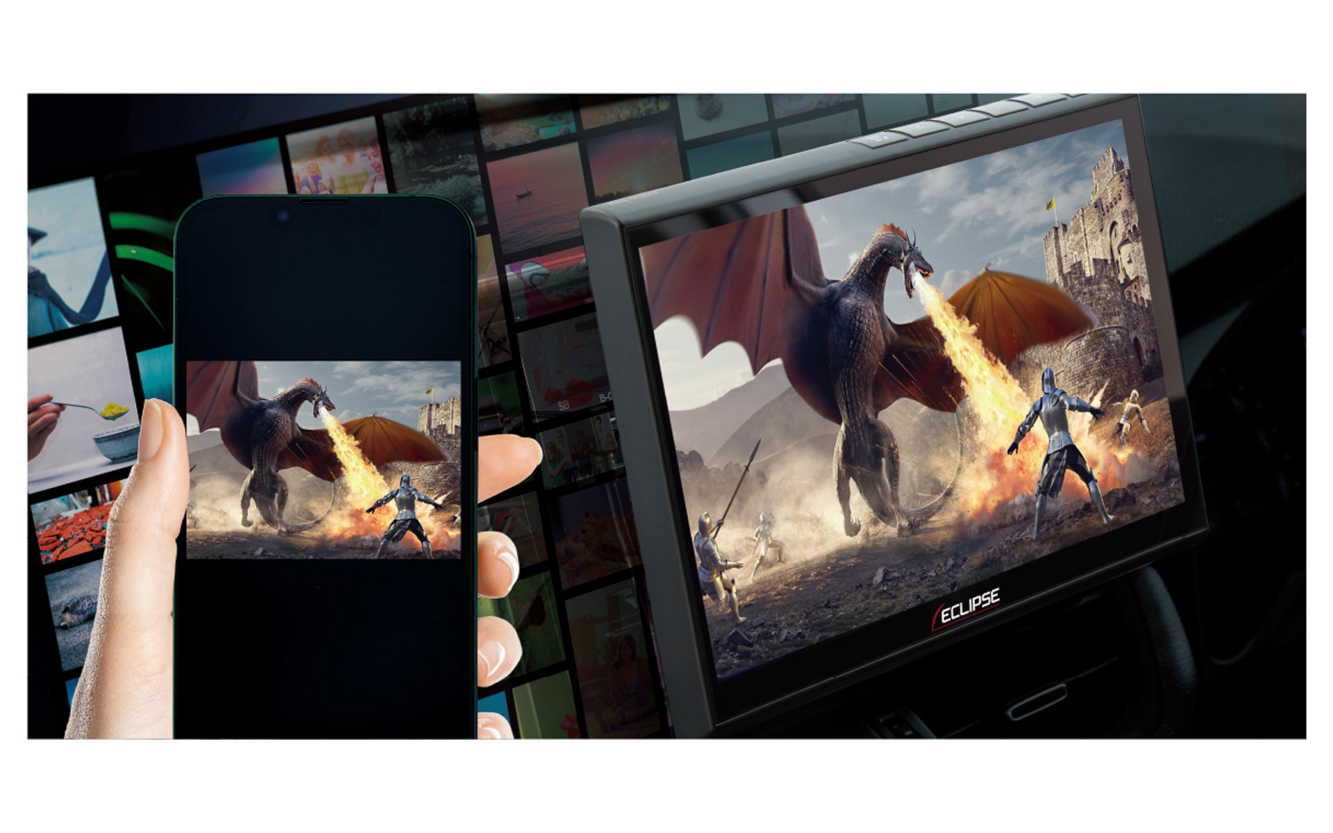 HDMI端子による入出力で動画やゲームなどさまざまなコンテンツを画面表示