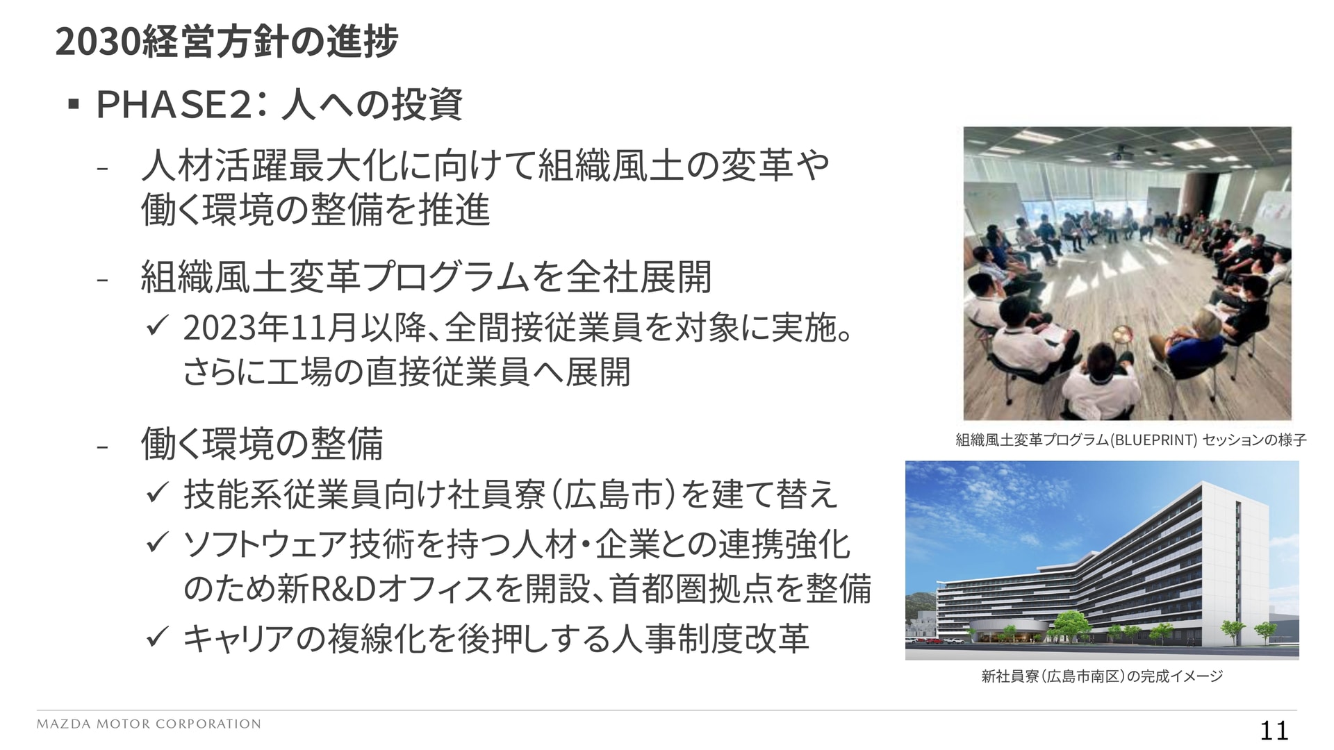 フェーズ2で行なう人への投資