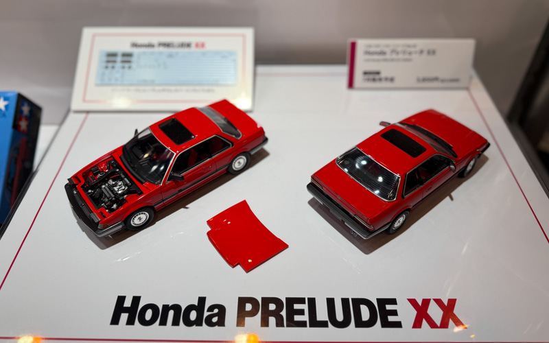タミヤ、新型「プレリュード」の1/24スケールモデルを静岡ホビーショー