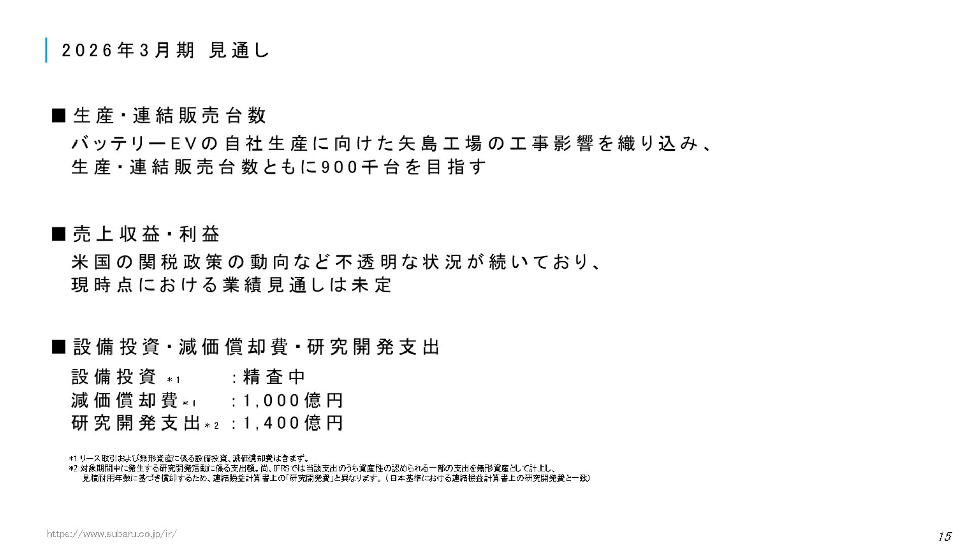 決算説明会の資料
