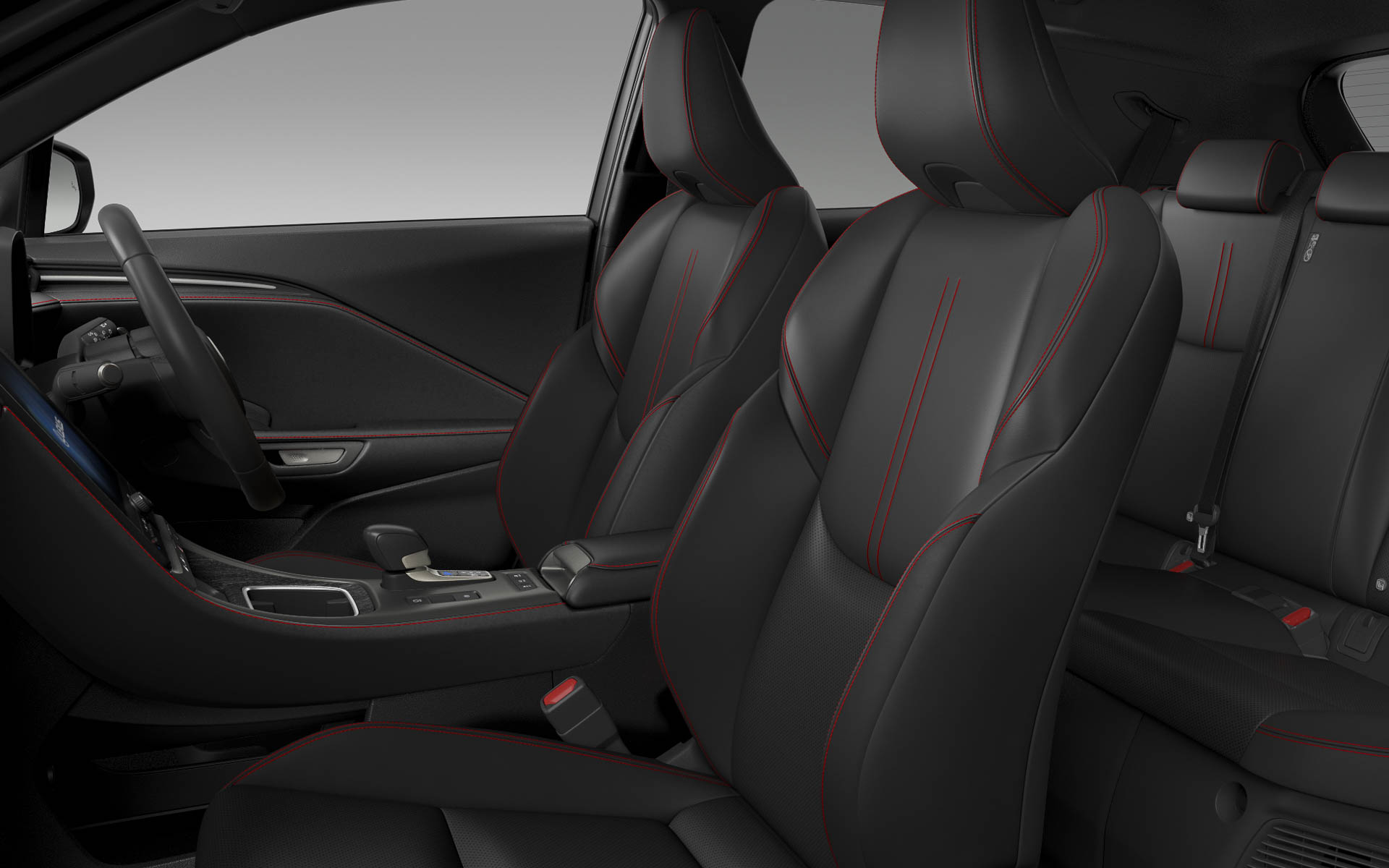 インテリアカラー：ブラック＆レッドステッチ