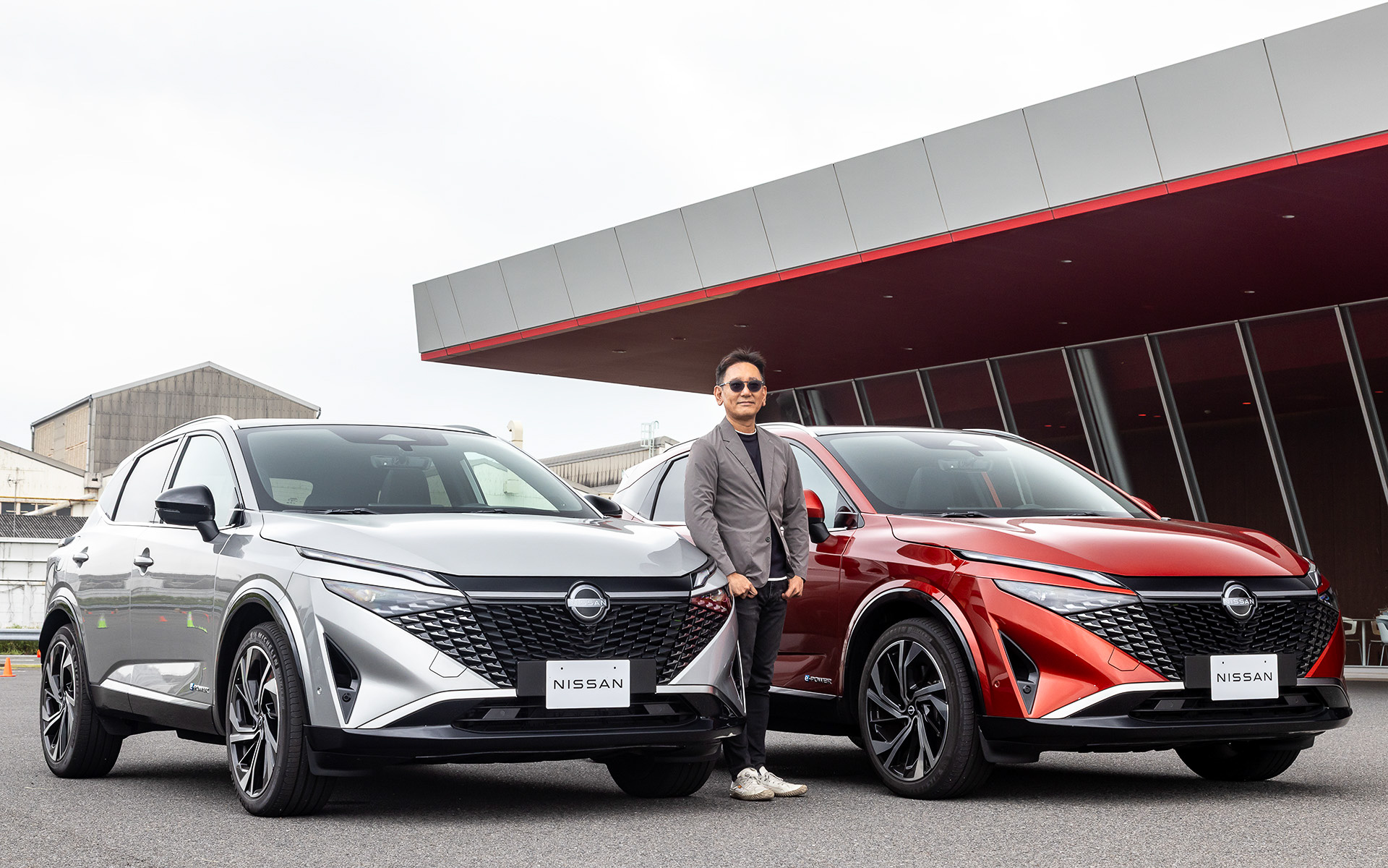 第3世代e-POWERを搭載したキャシュカイベースの試作車（左）と、第2世代e-POWERが搭載される現行キャシュカイを比較試乗