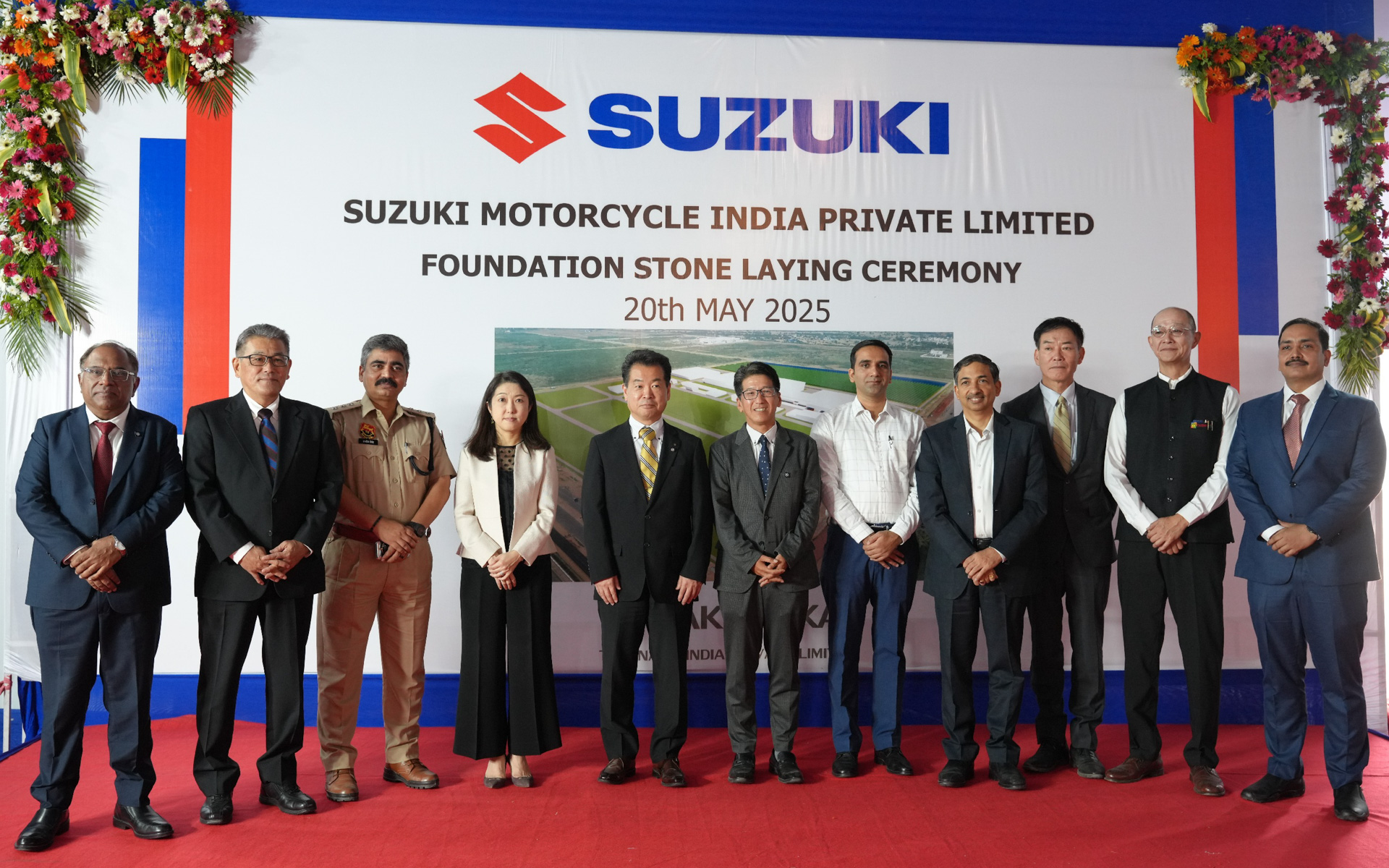 スズキ、インド二輪新工場の定礎式を実施