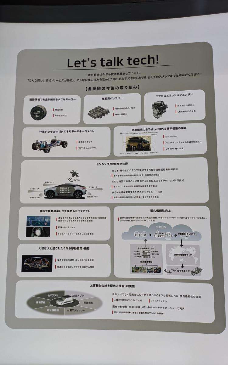各技術の今後の取り組み