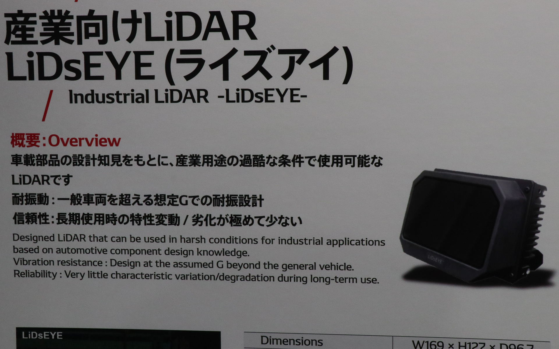 LiDsEYEの解説パネル