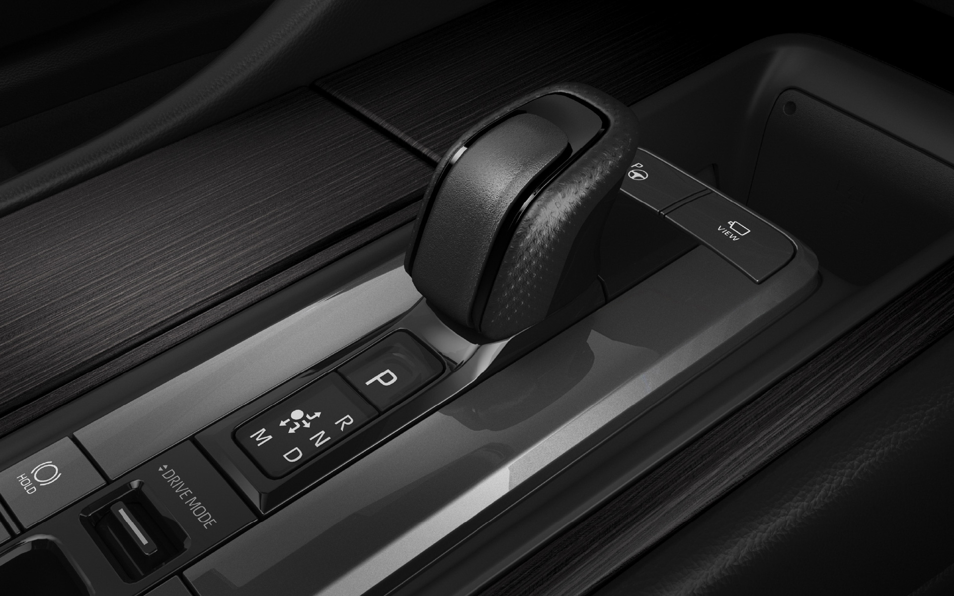 ディンプル加工 本革シフトノブ（ピアノブラック加飾）