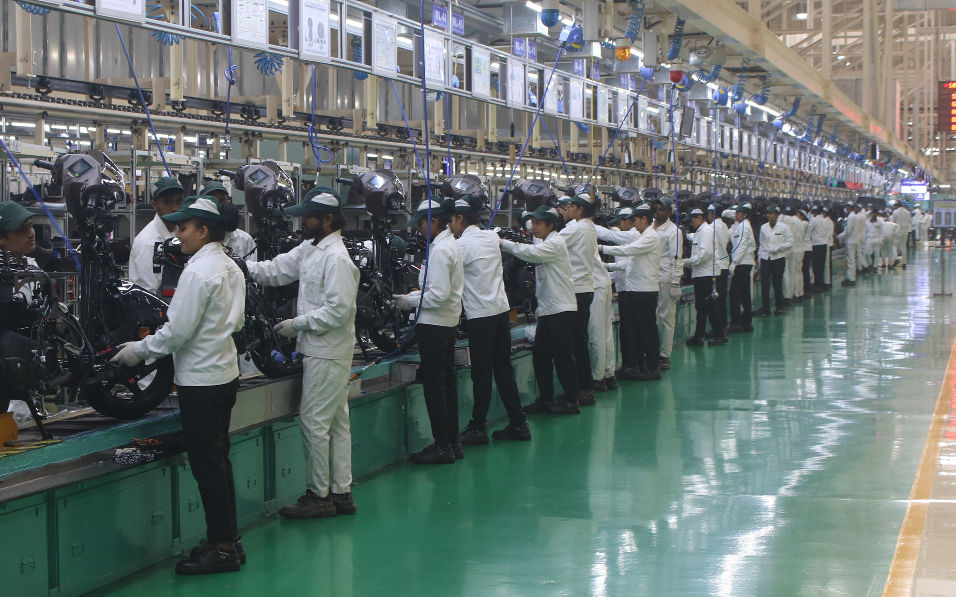 HMSI第四工場の二輪車生産ライン