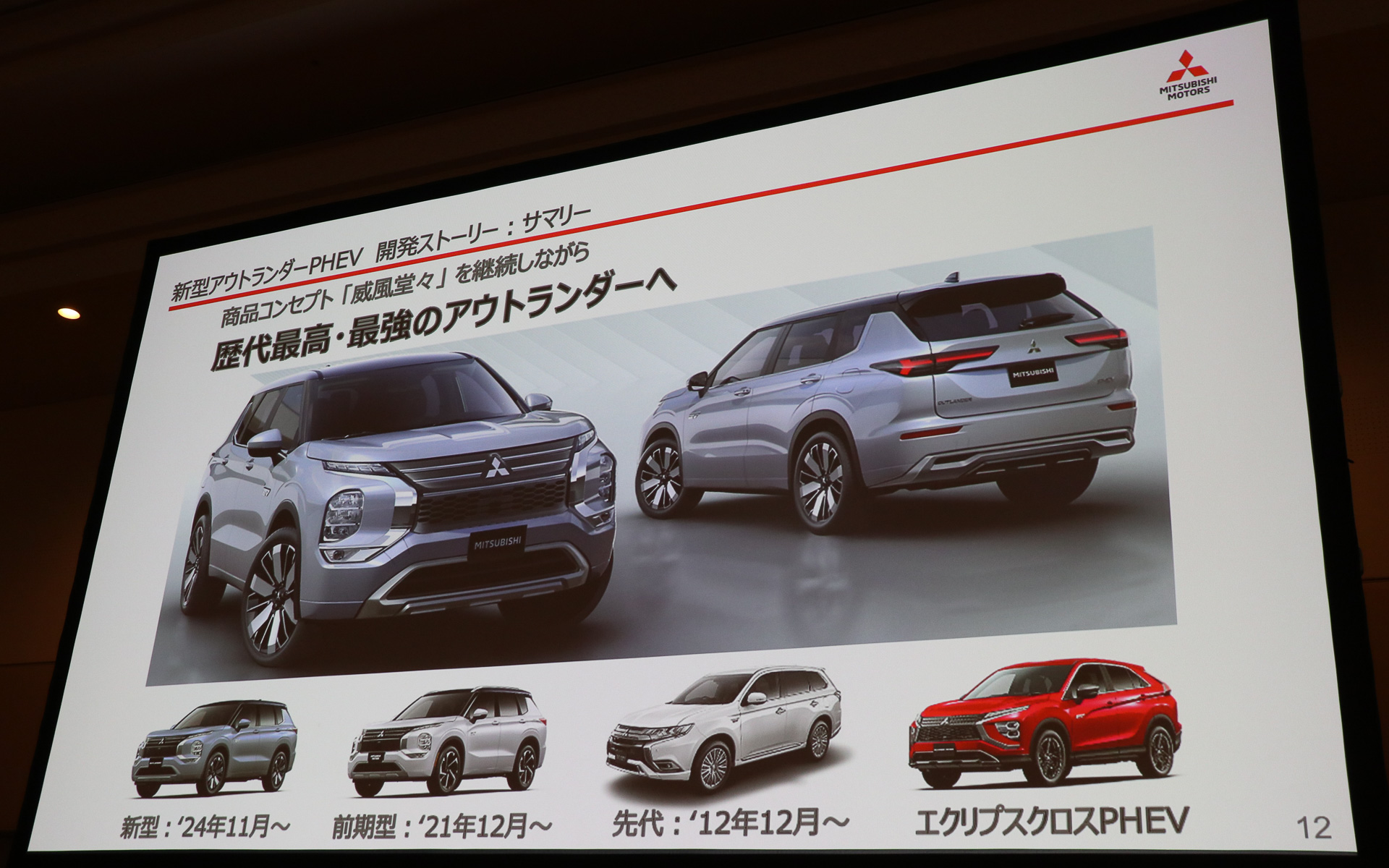 新型アウトランダーPHEVは「歴代最高・最強」と上平氏