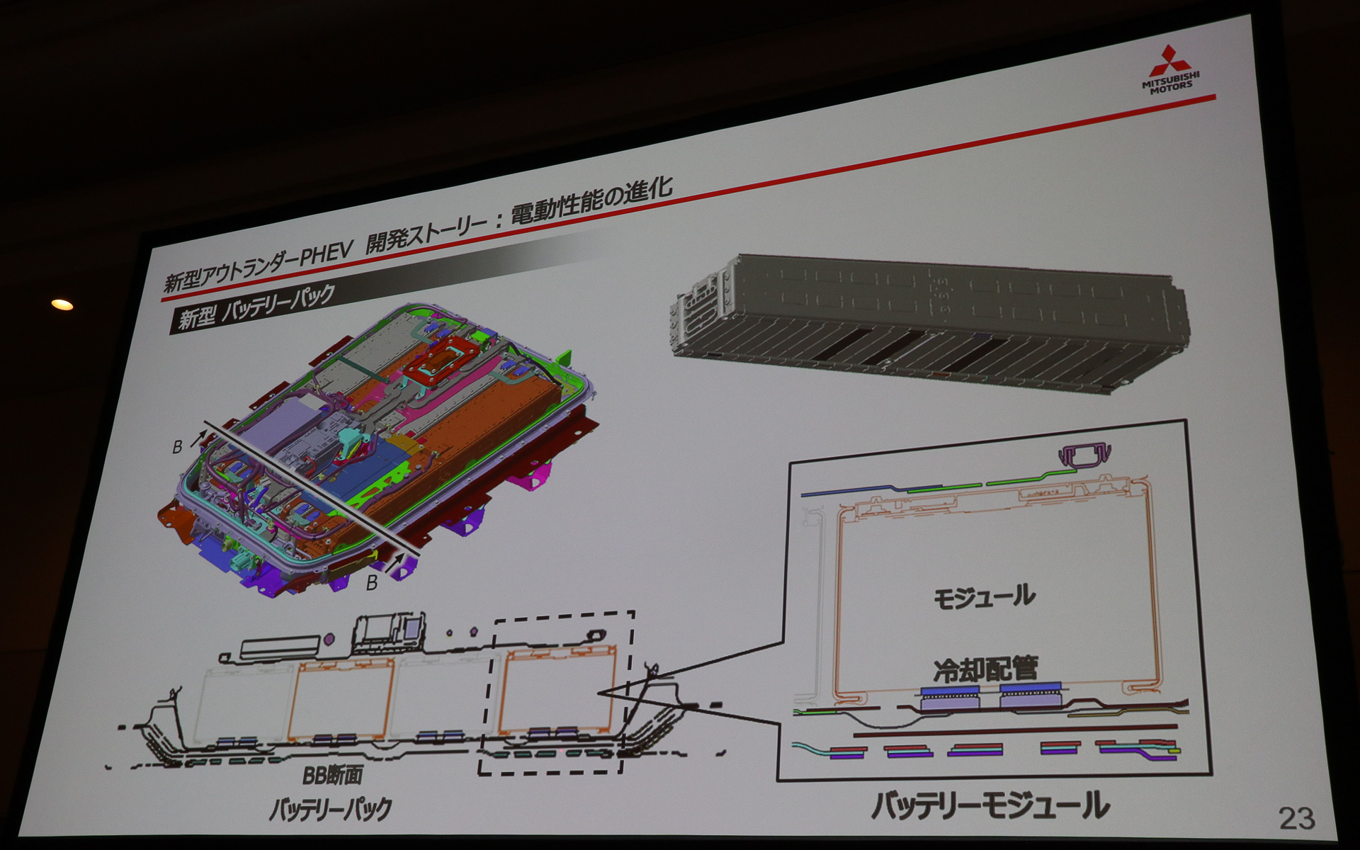 新型は金属角型のバッテリセル底面から冷却を行なう