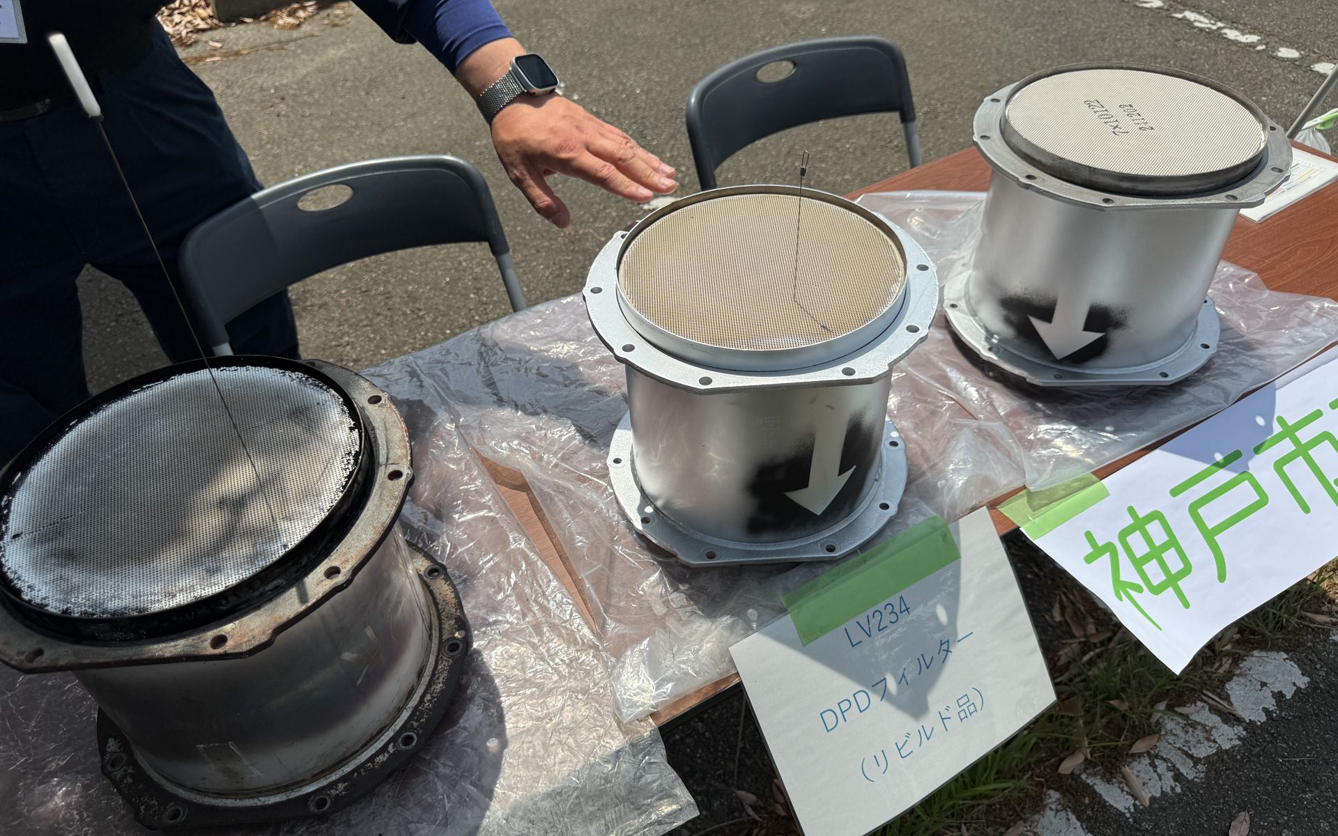 神戸市バスの運行を支える整備体制の取り組みを紹介。メンテナンス事例を紹介していた