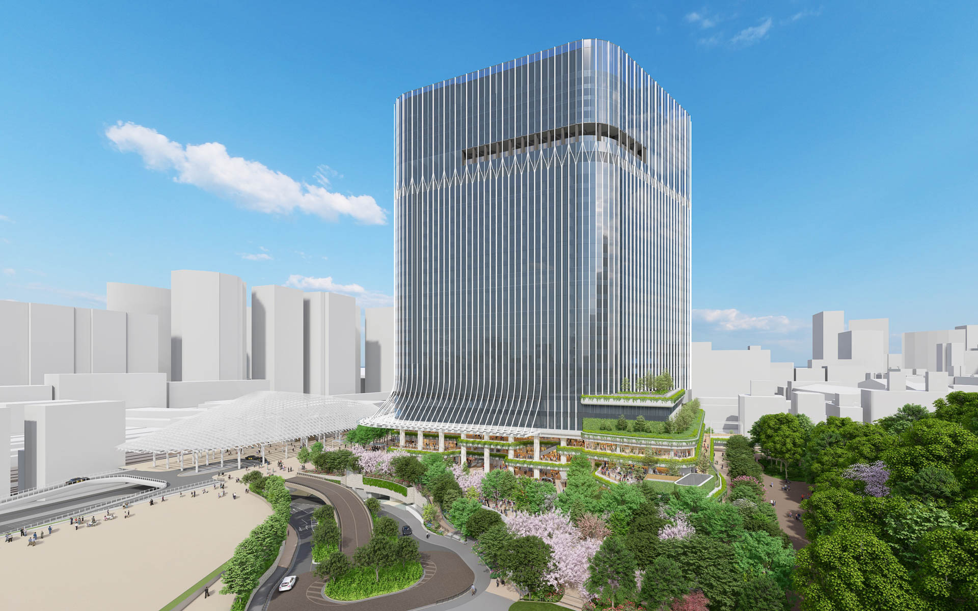 計画外観のイメージ（北西から）