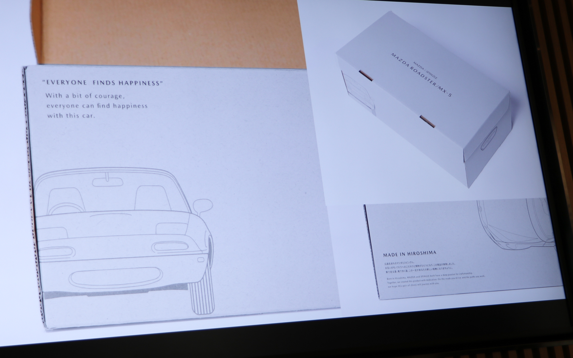 ケースにもこだわっていて、歴代ロードスターの線画が描かれている