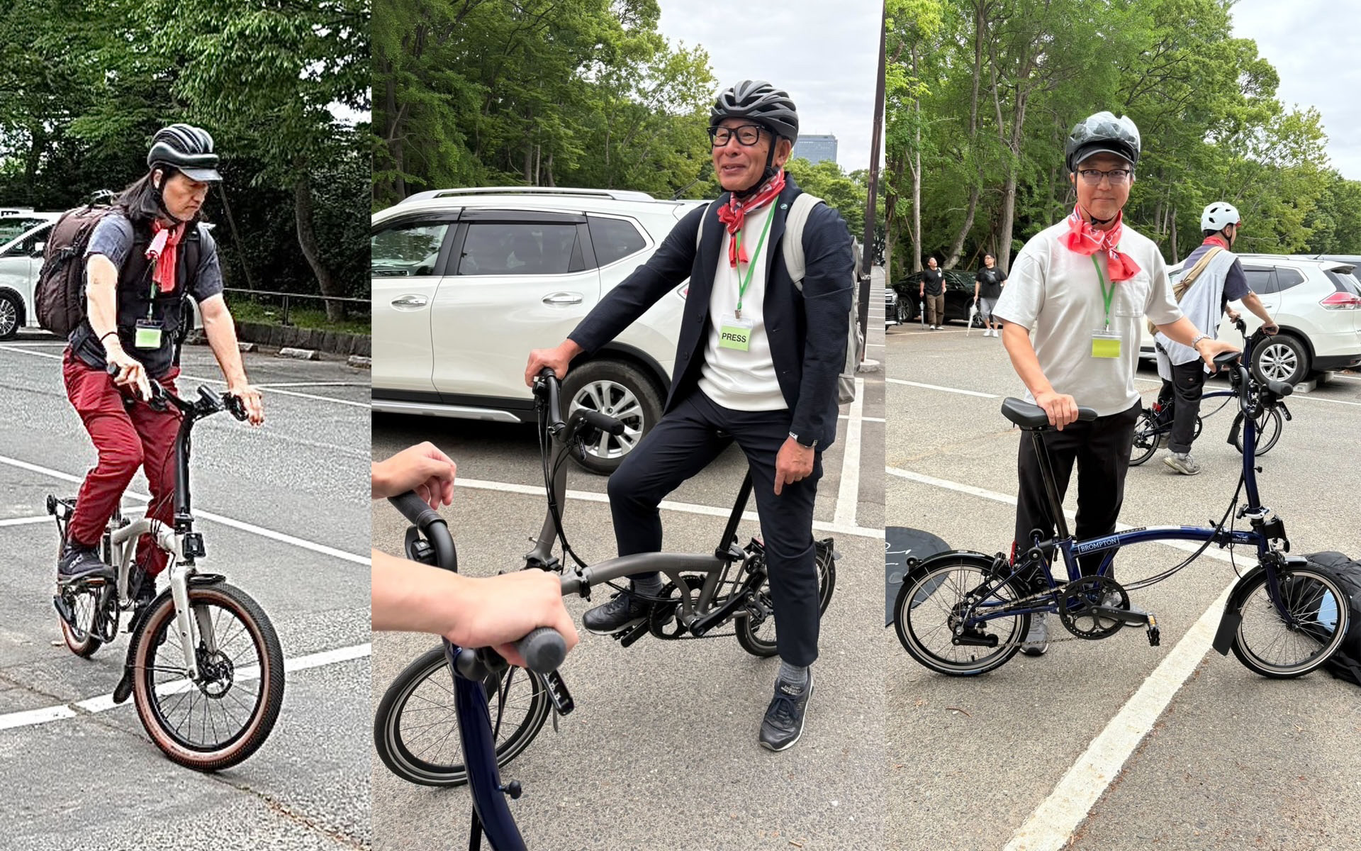 左からブロンプトンのGライン、Tライン、Cライン