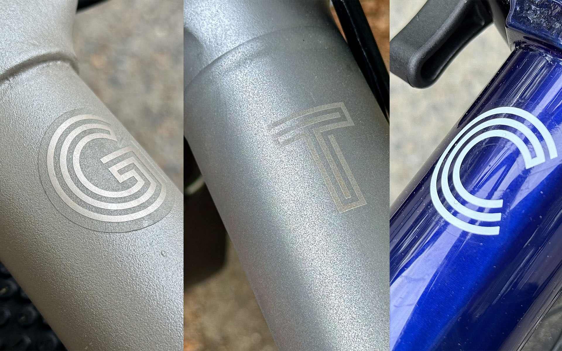 左からブロンプトンのGライン、Tライン、Cライン