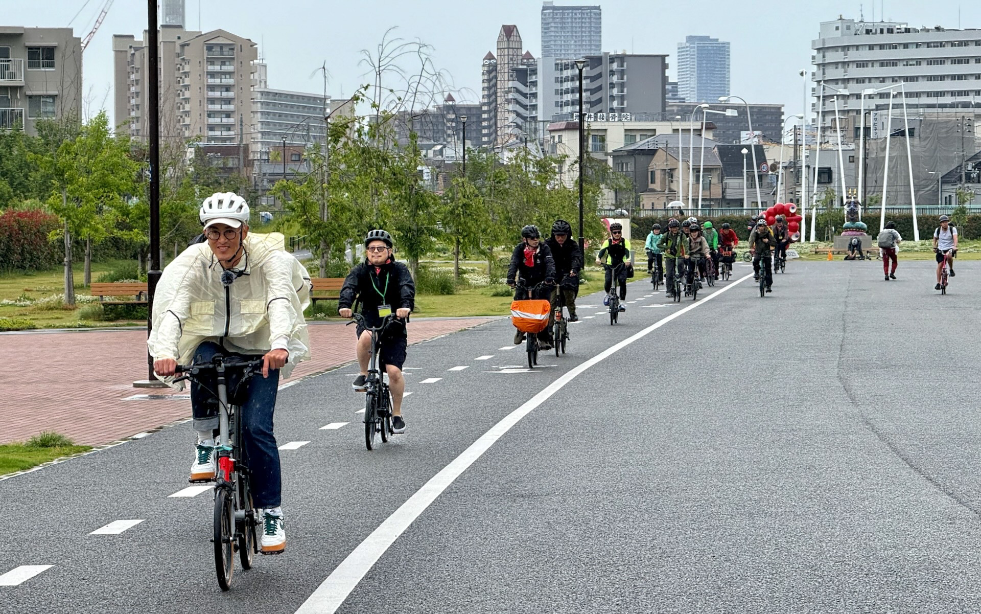 約40人でのツーリングは圧巻