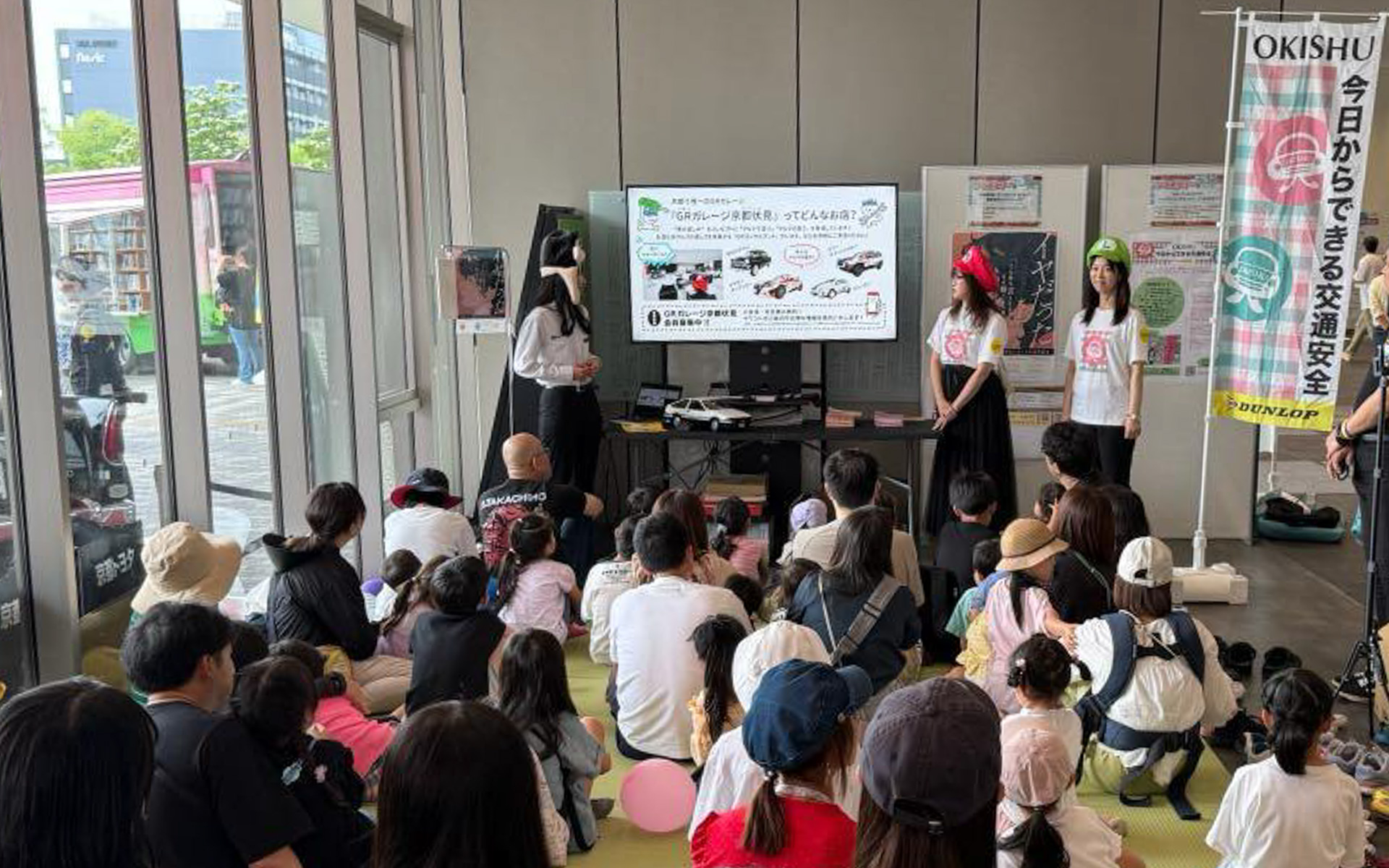 「子どもの交通安全講話」は2回とも50名を超える皆さんにご参加いただき、大盛況。子どもに大人気のうんこドリル（自転車編）からクイズを出したり、楽しく学べる内容になったと思います