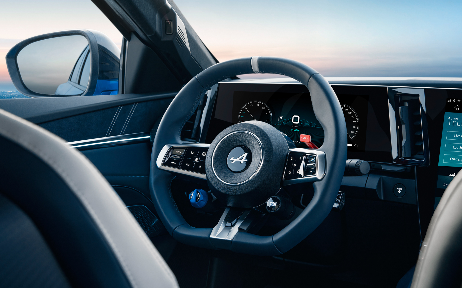 ステアリングとシフトスイッチまわり