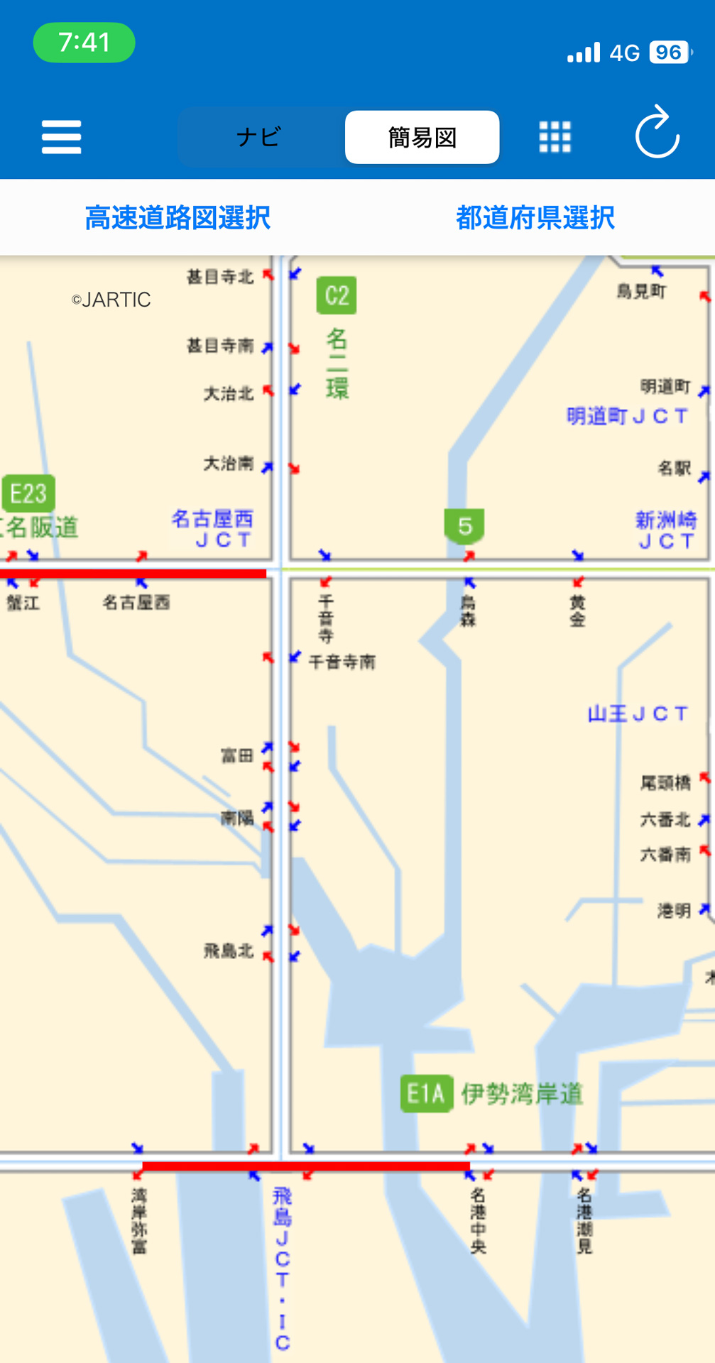 渋滞のなかった日曜とETCの名古屋南→みえ川越ICの通過時間で比べると、この渋滞でプラス10分だった