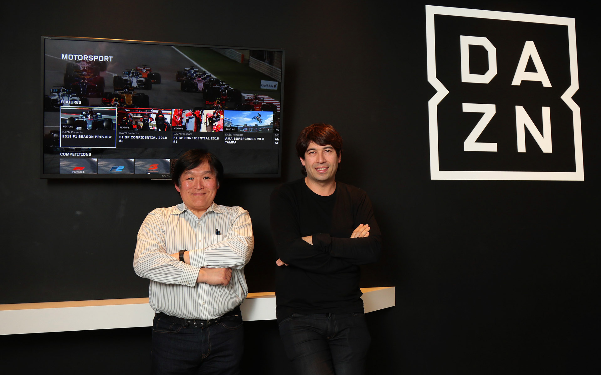 DAZN取材で小倉氏とサッシャ氏を撮影