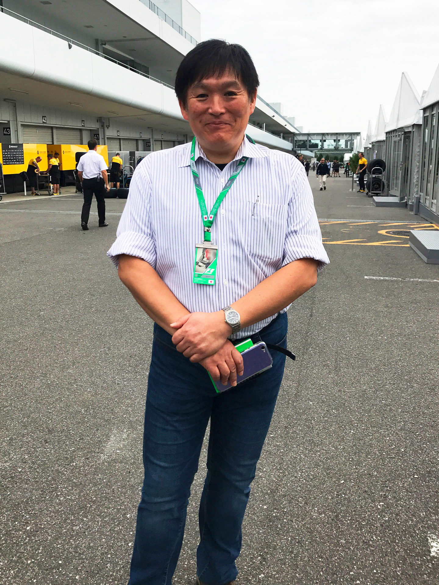 DAZN取材の前年の日本グランプリ。このときの会話がきっかけで半年後にDAZNを取材した