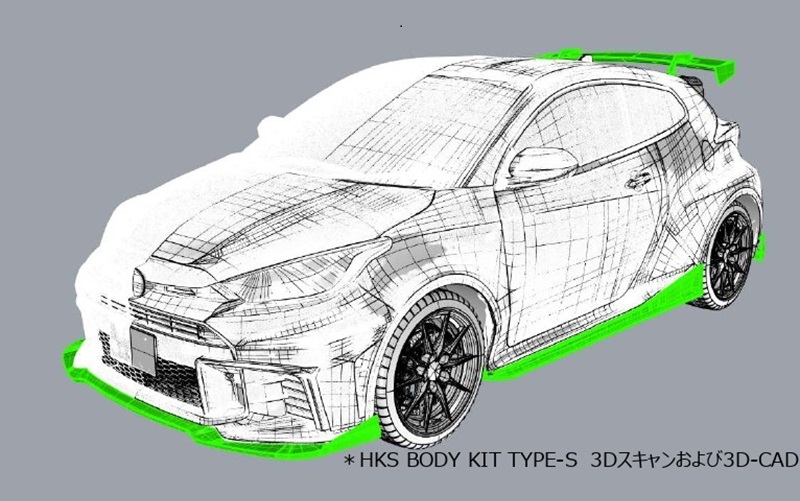 HKS BODY KIT TYPE-S 3Dスキャンおよび3D-CAD