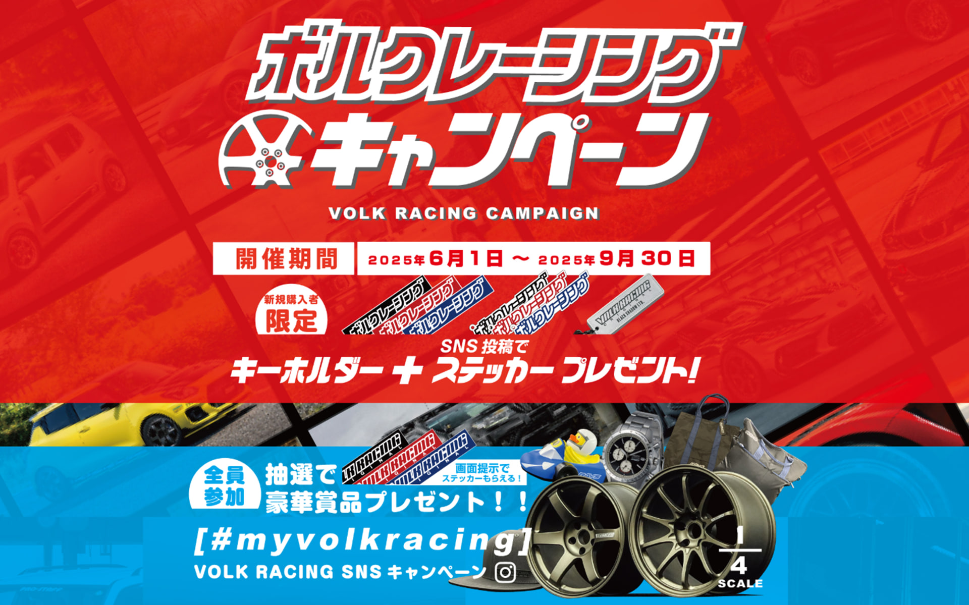 レイズがボルクレーシングキャンペーンを開催している