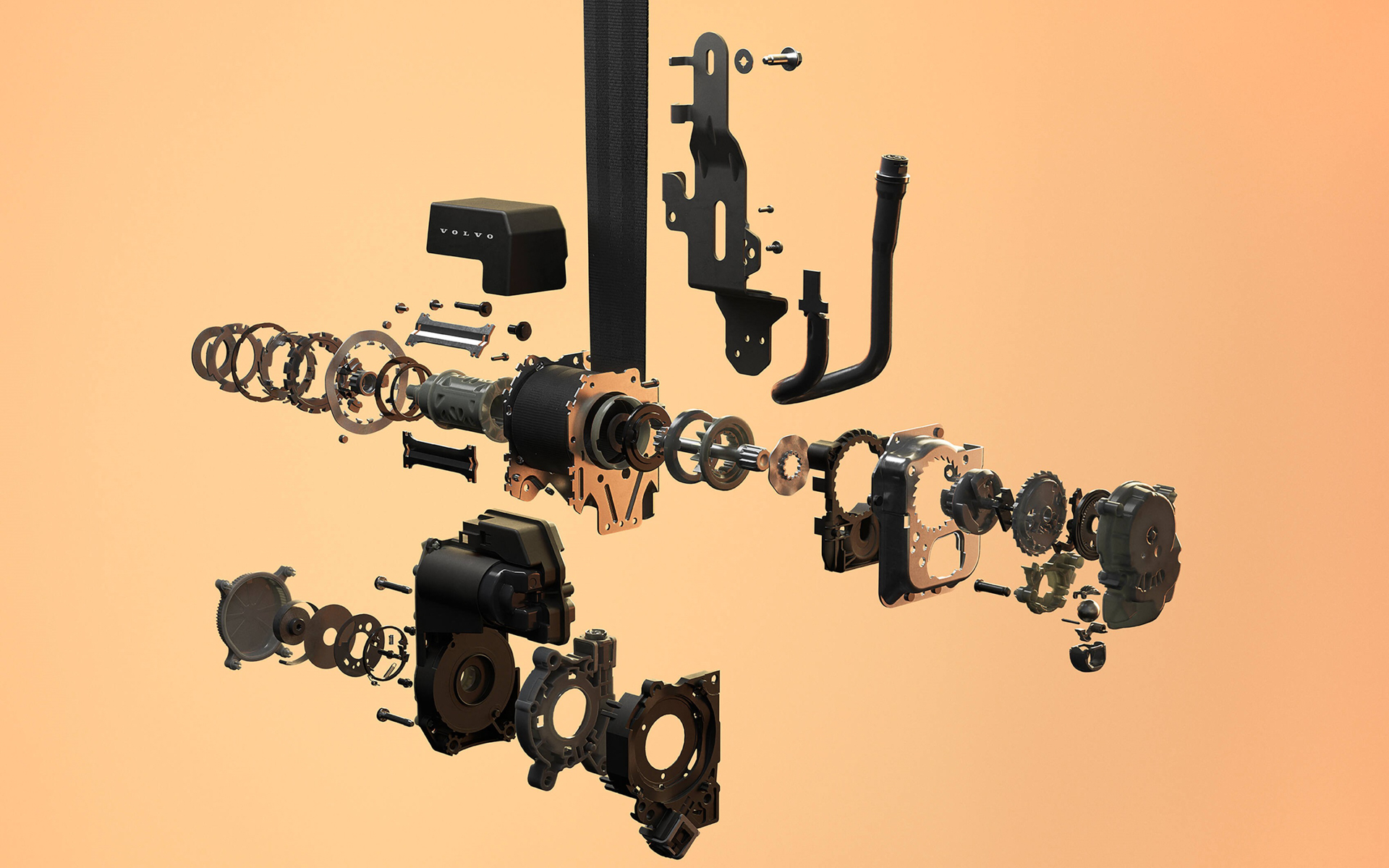 マルチアダプティブ・シートベルトはさまざまなセンサーと統合されることで状況に応じた最適な荷重設定を割り出すという