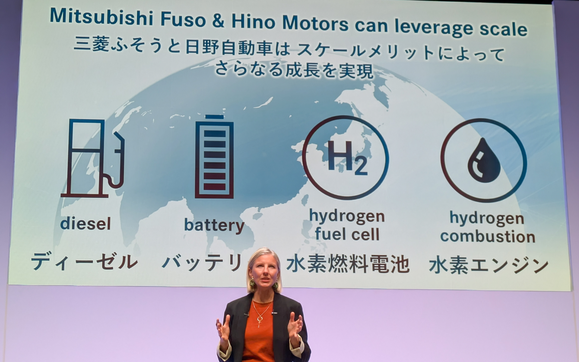 トラックメーカーは同時並行的に複数の技術開発が求められている