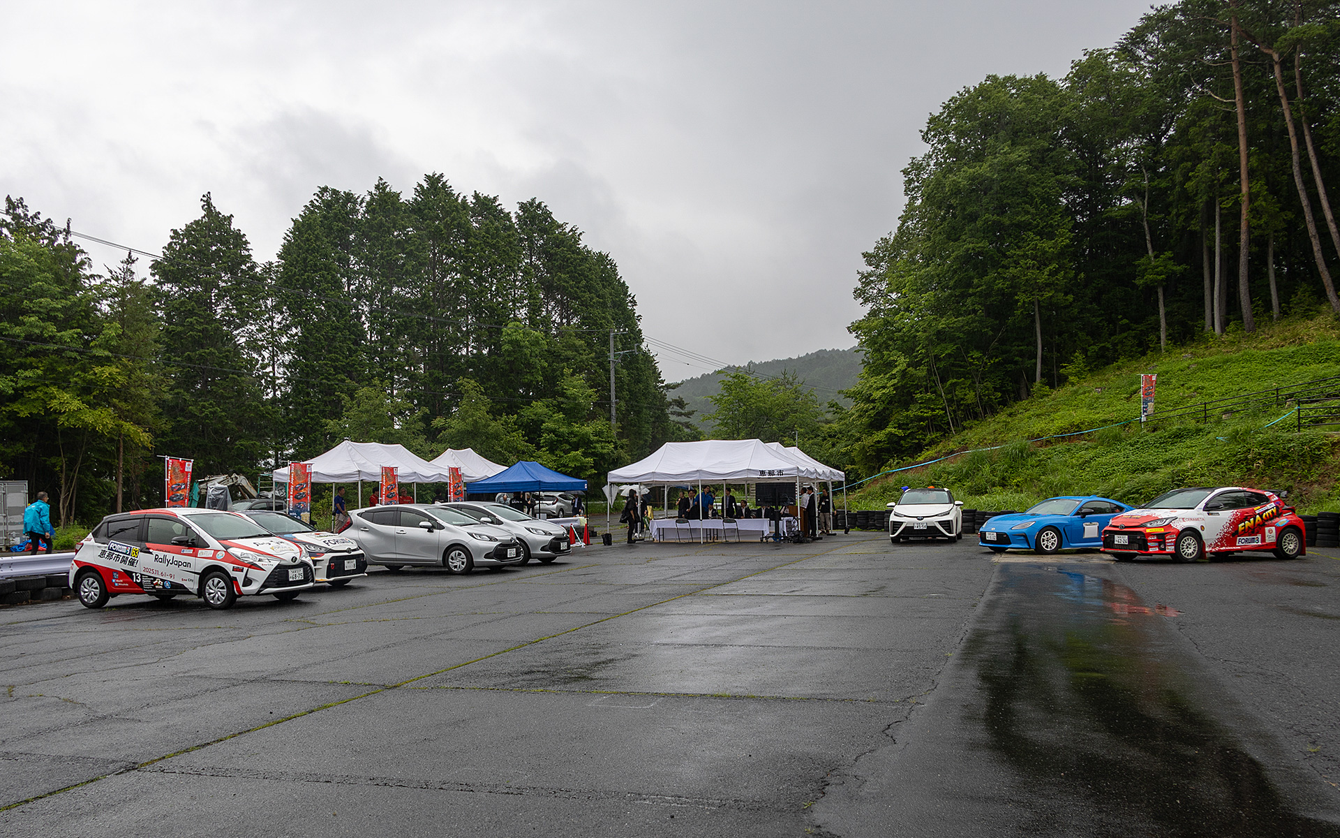 締結式の会場は恵那市にある恵那笠置山モーターパーク