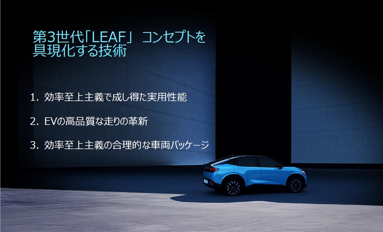 3代目リーフのコンセプトを具現化する技術