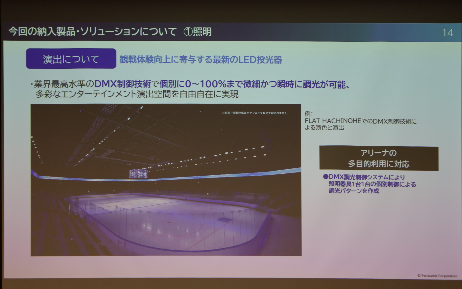 「TOYOTA ARENA TOKYO」に採用されるパナソニックのスポーツビジネスソリューション