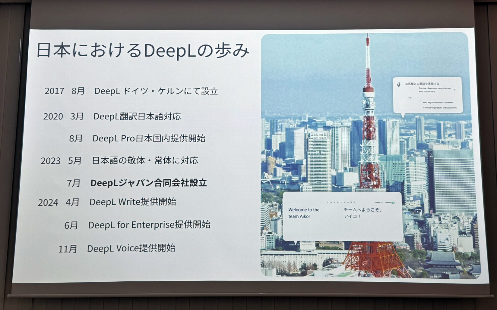 日本におけるDeepLの歩み