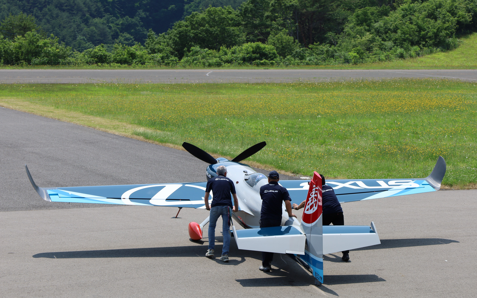 室屋選手の地元「ふくしまスカイパーク」でアップデートした機体が公開された