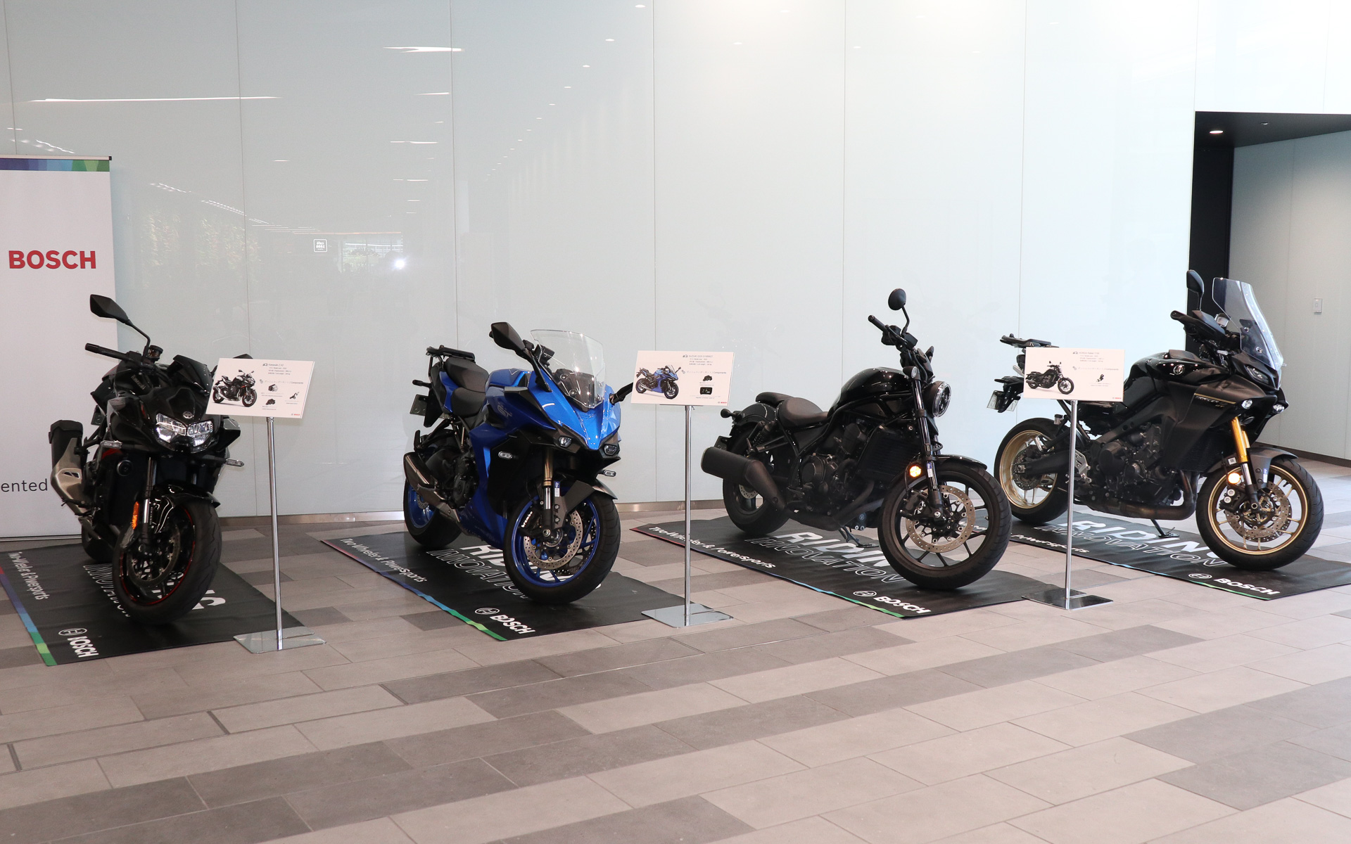 ボッシュ製品を搭載した日本メーカー製のバイク4台