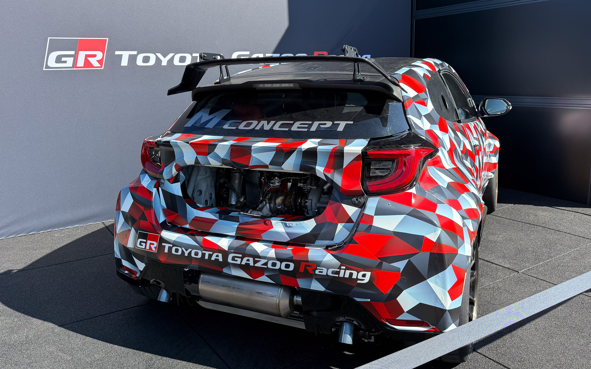 トヨタのミッドシップマシン「GRヤリスMコンセプト」。スーパー耐久でデビューする予定だ