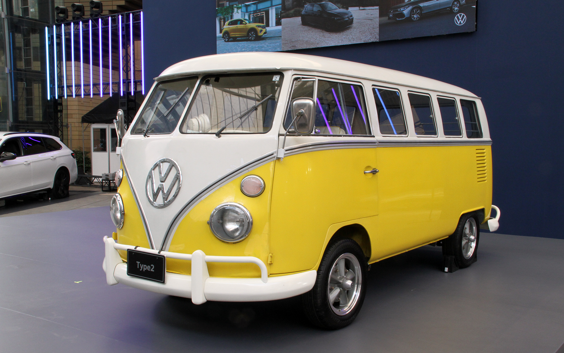 会場に展示されたフォルクスワーゲン“Type 2”（T1）