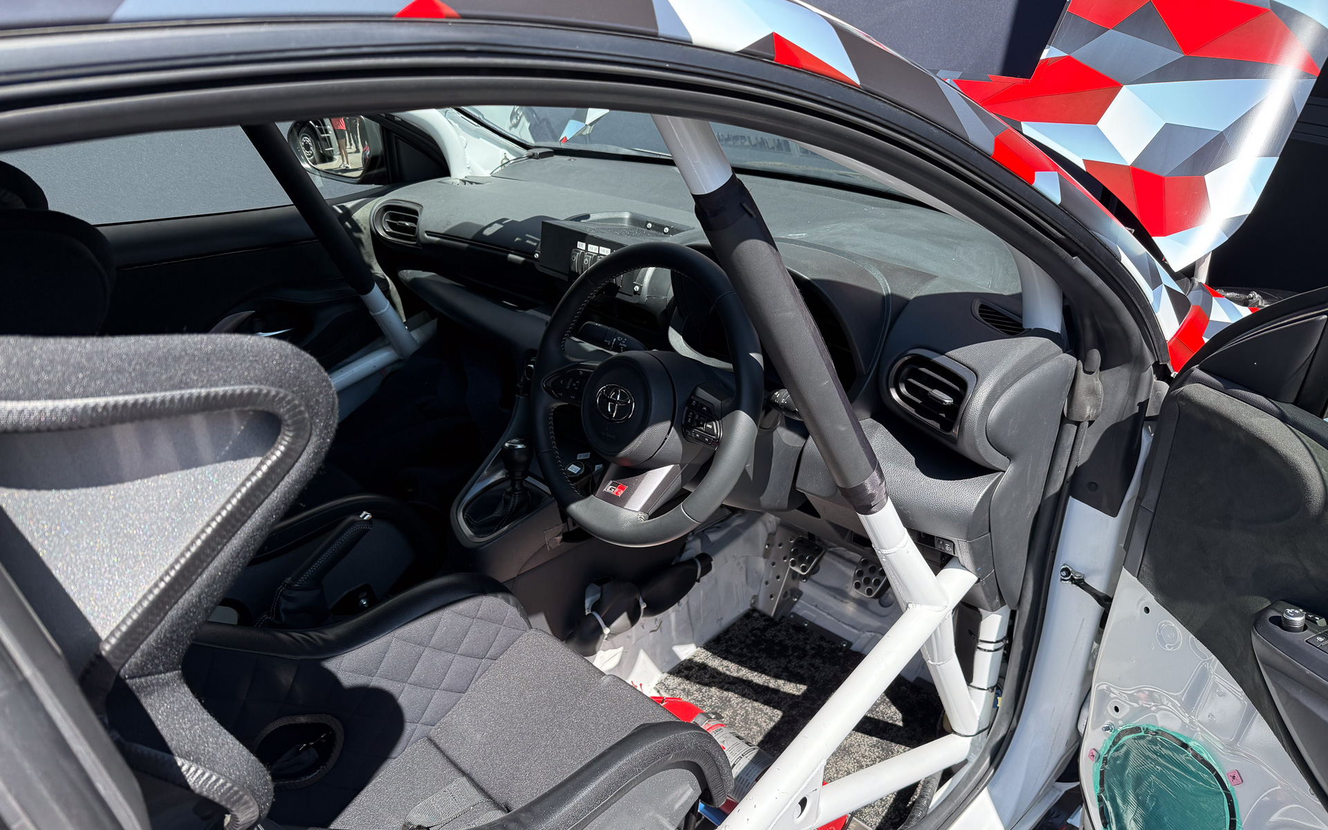 GRヤリスMコンセプトのコクピット。基本はGRヤリスと同じとのこと