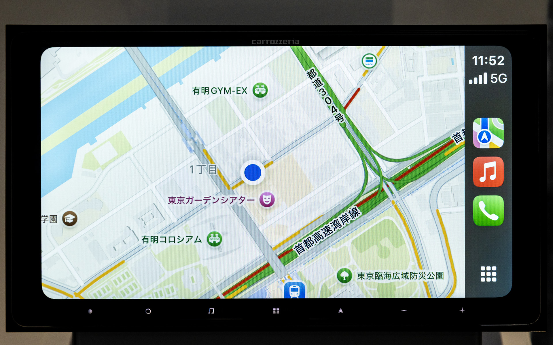 Apple CarPlayによる地図画面