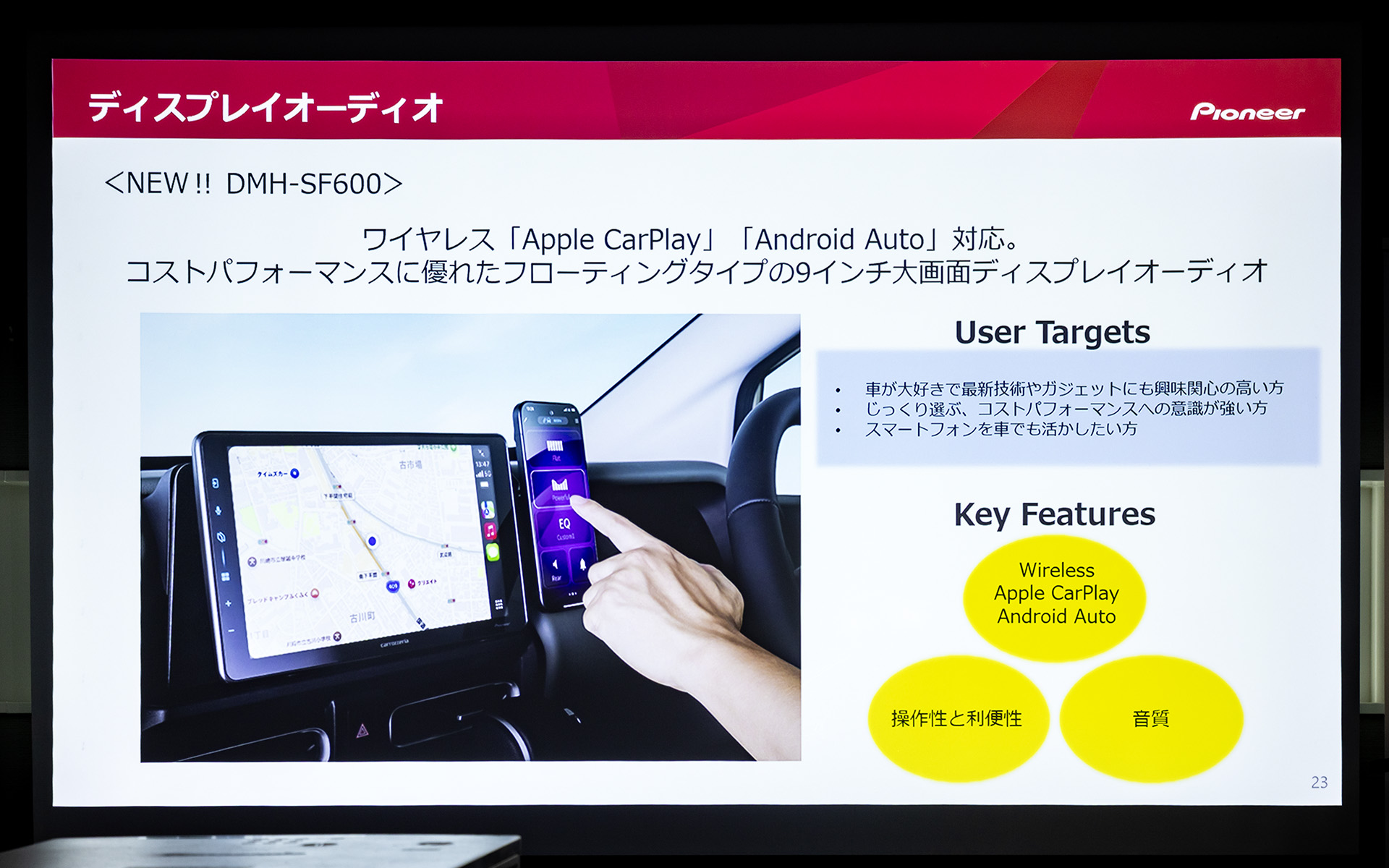 大画面でコストパフォーマンスに優れたDMH-SF600