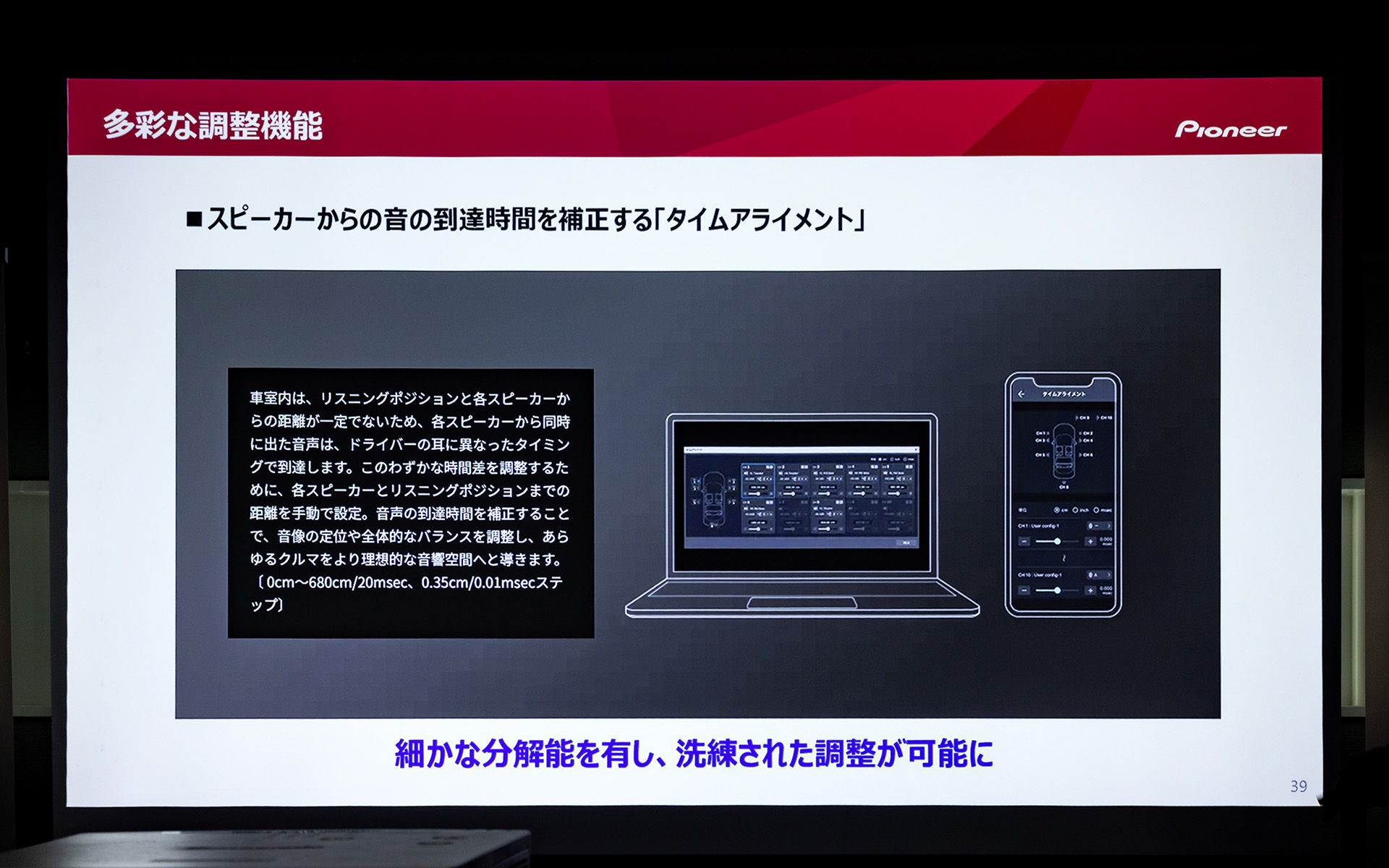 タイムアライメント調整